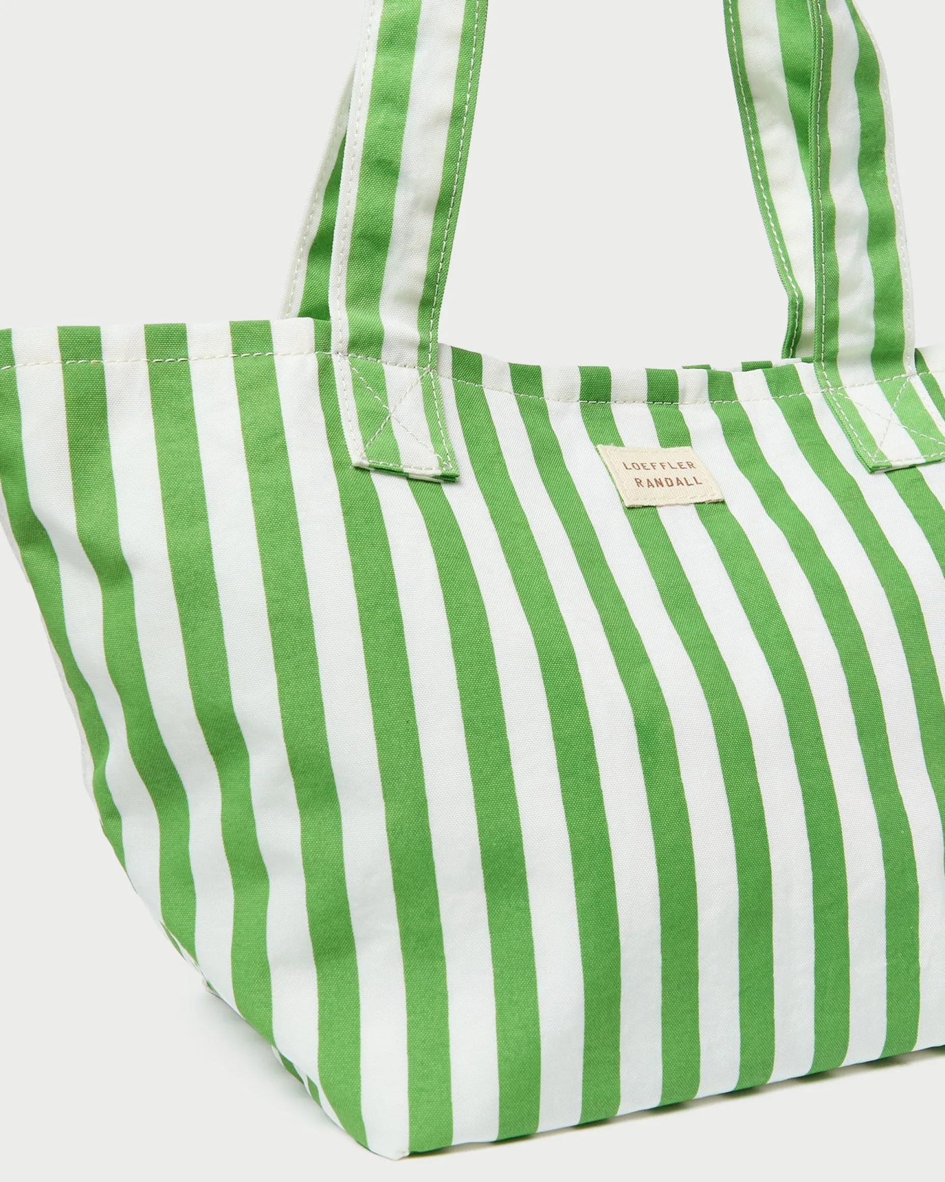 Ellis Green Stripe Packable Tote