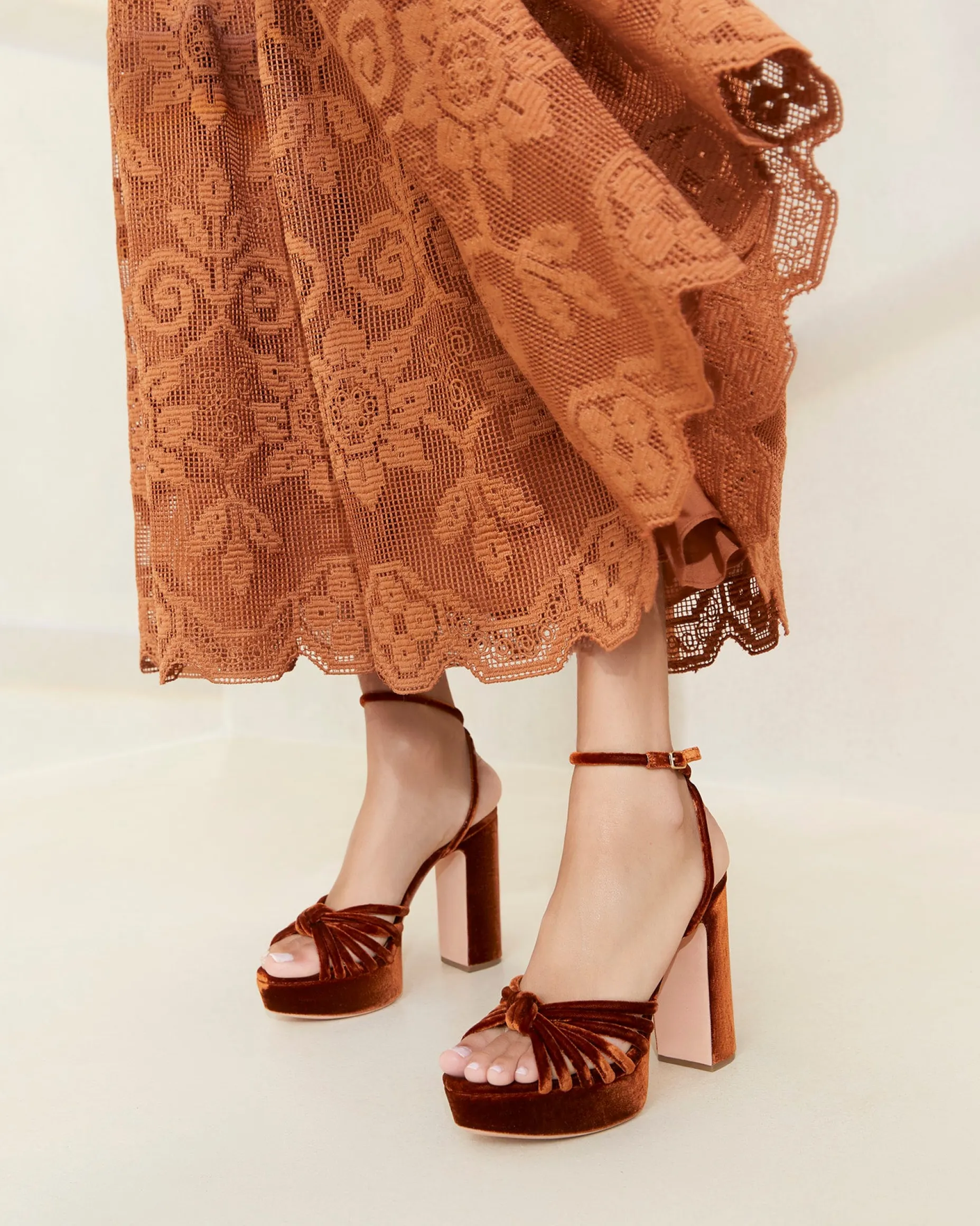 Rivka Cacao Knot Platform Sandal