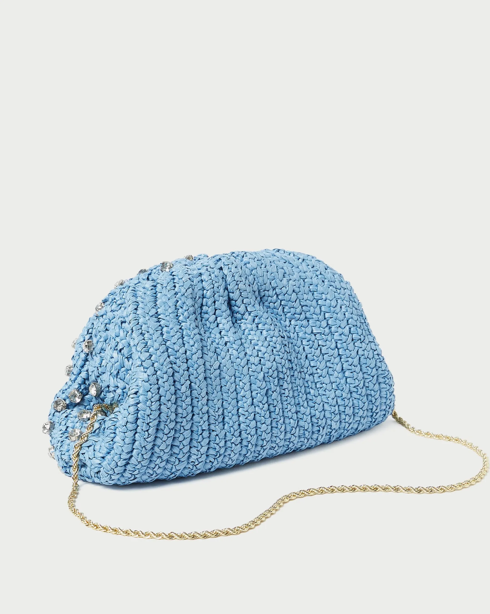 Bailey Blue/Crystal Dome Clutch