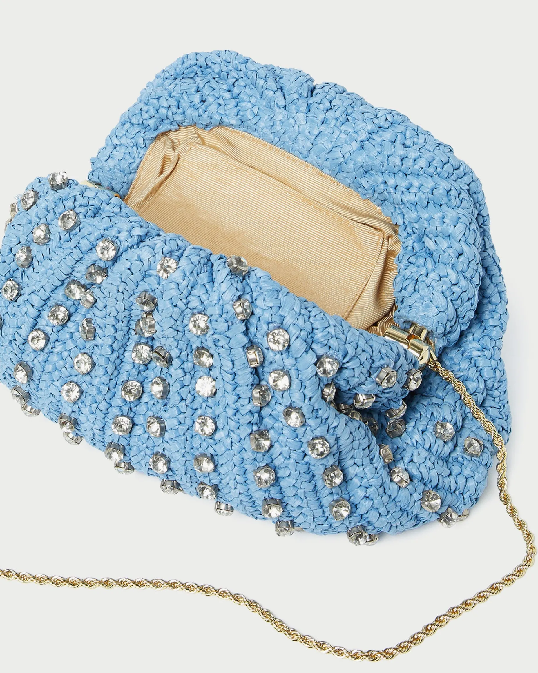Bailey Blue/Crystal Dome Clutch