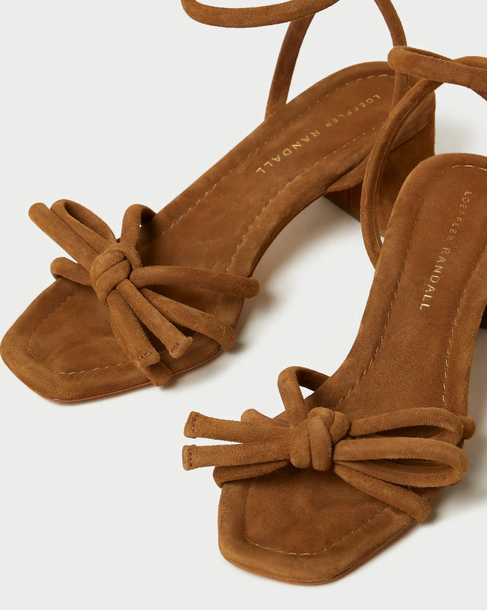 Mikel Timber Bow Mid-Heel Sandal