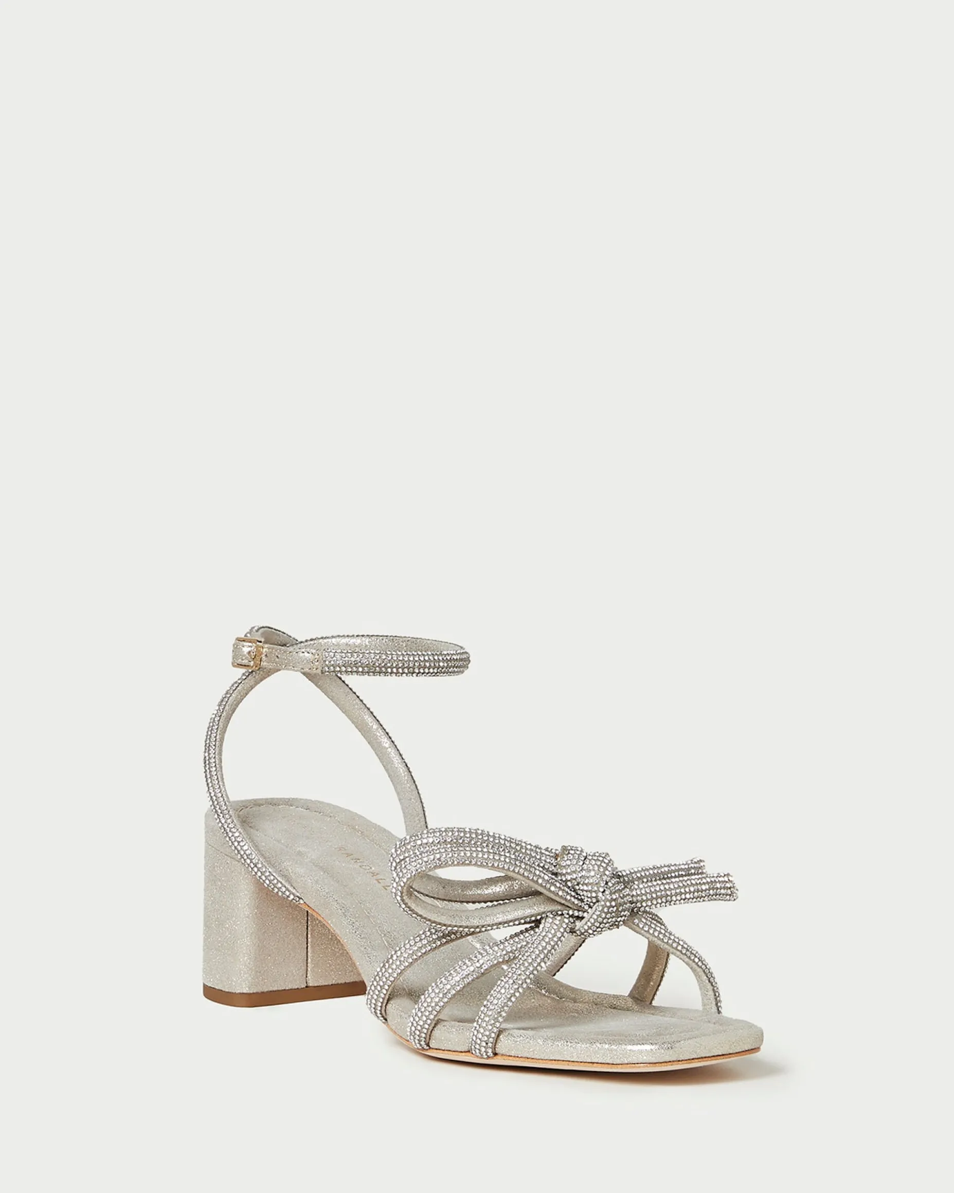 Mikel Timber Bow Mid-Heel Sandal