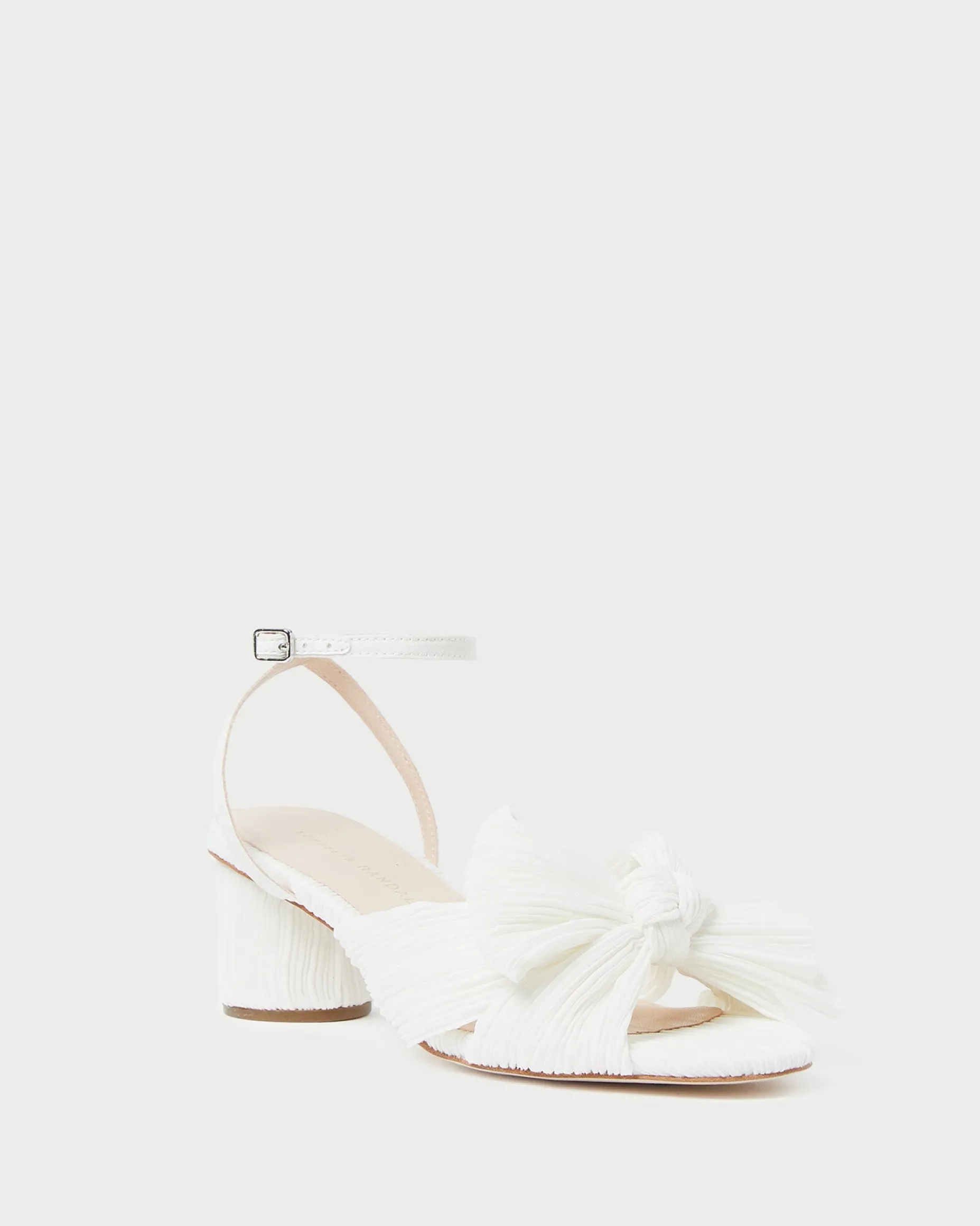 Dahlia White Lace Bow Heel