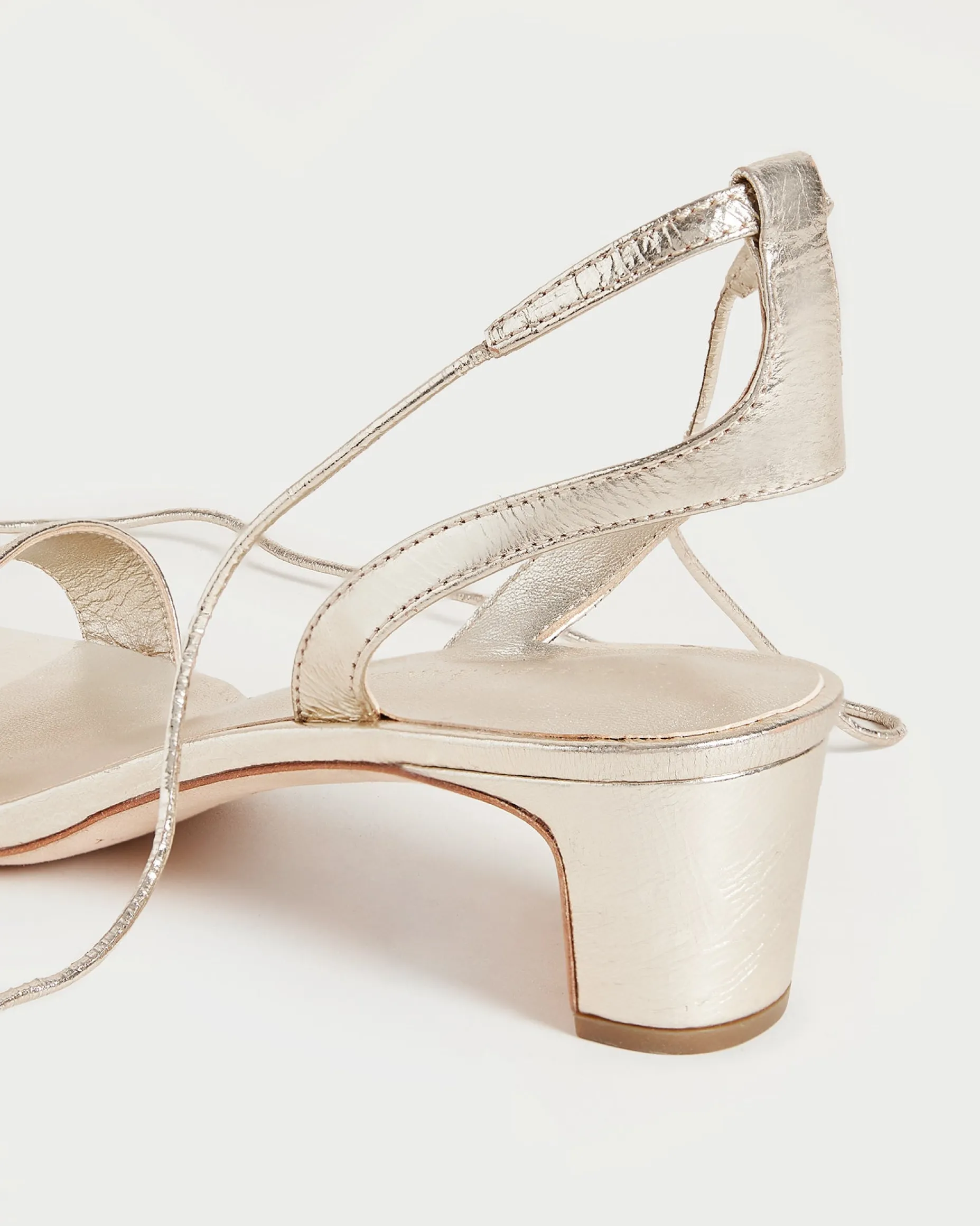 Jackie Cream Mid-Heel Sandal