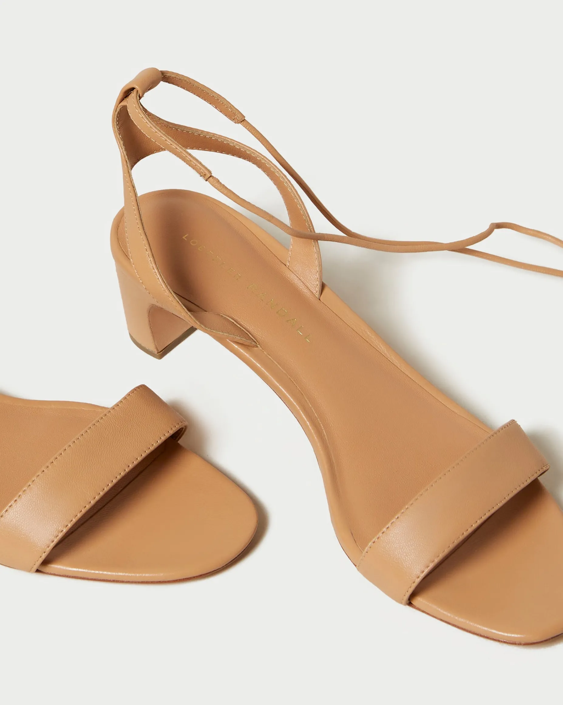 Jackie Cream Mid-Heel Sandal