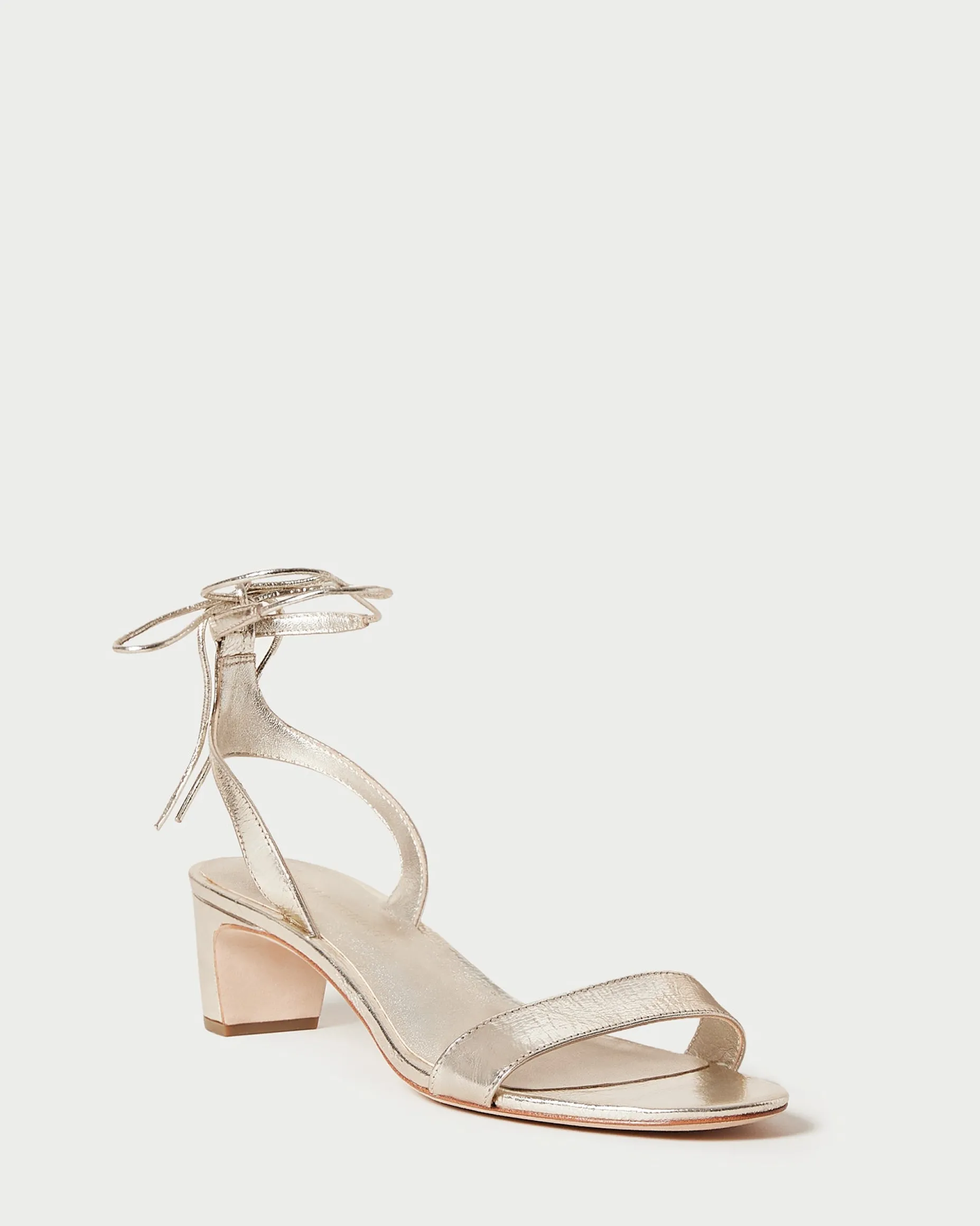 Jackie Cream Mid-Heel Sandal