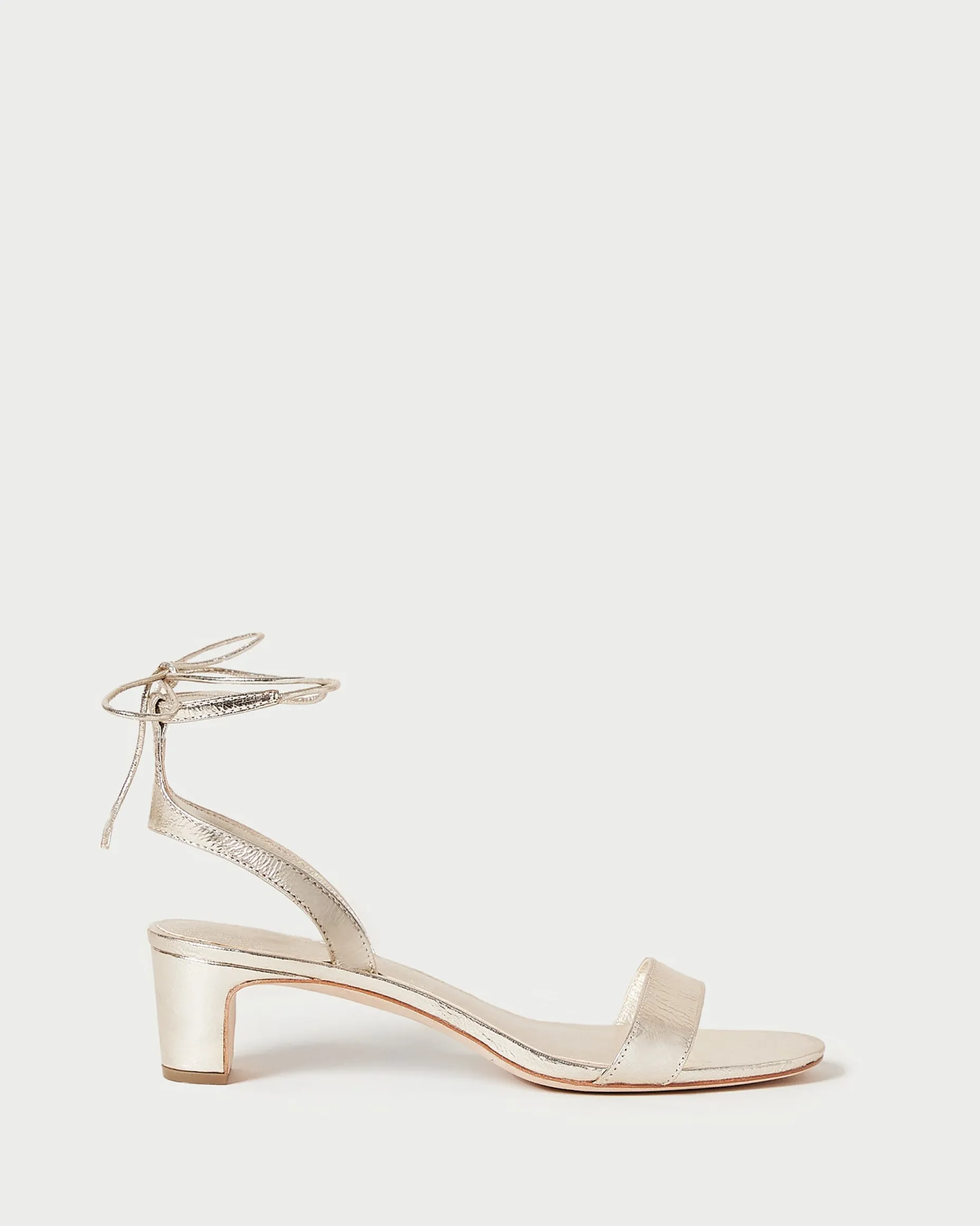 Jackie Cream Mid-Heel Sandal