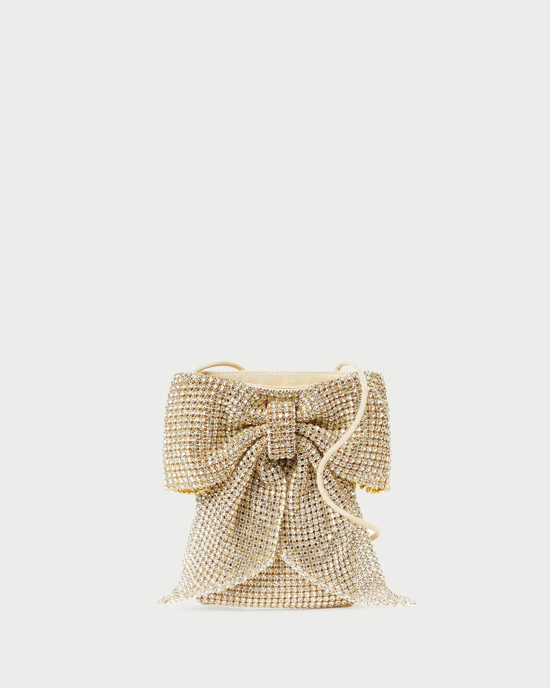 Violet Cream Satin Bow Crossbody