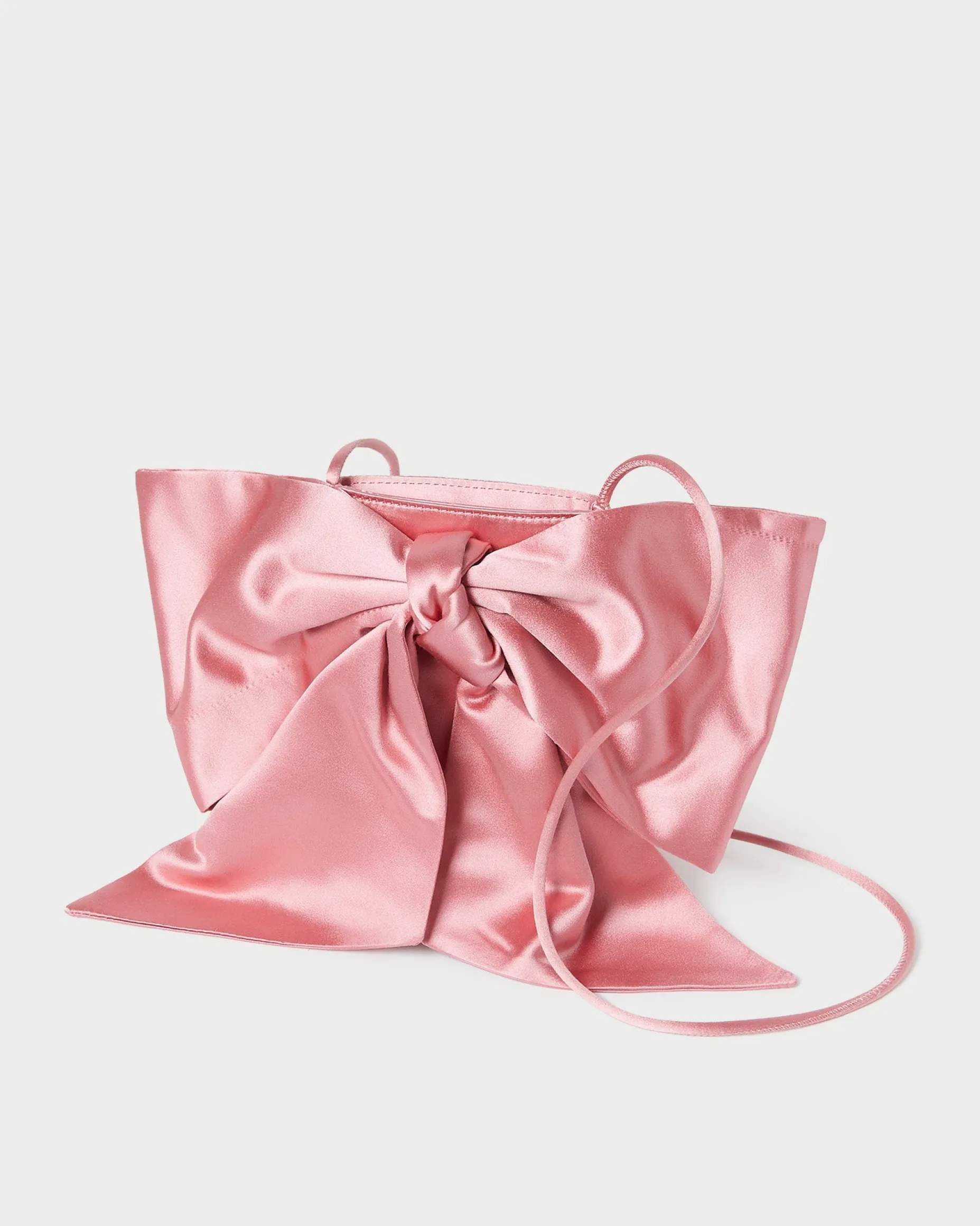 Violet Cream Satin Bow Crossbody