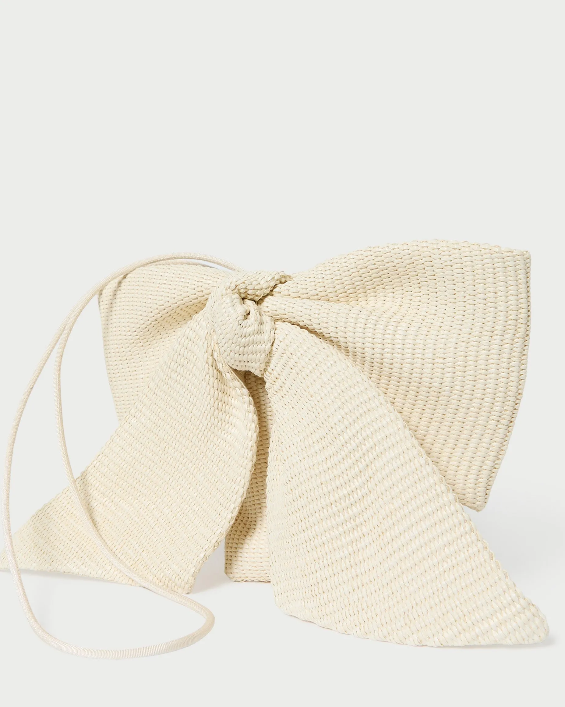 Violet Cream Satin Bow Crossbody