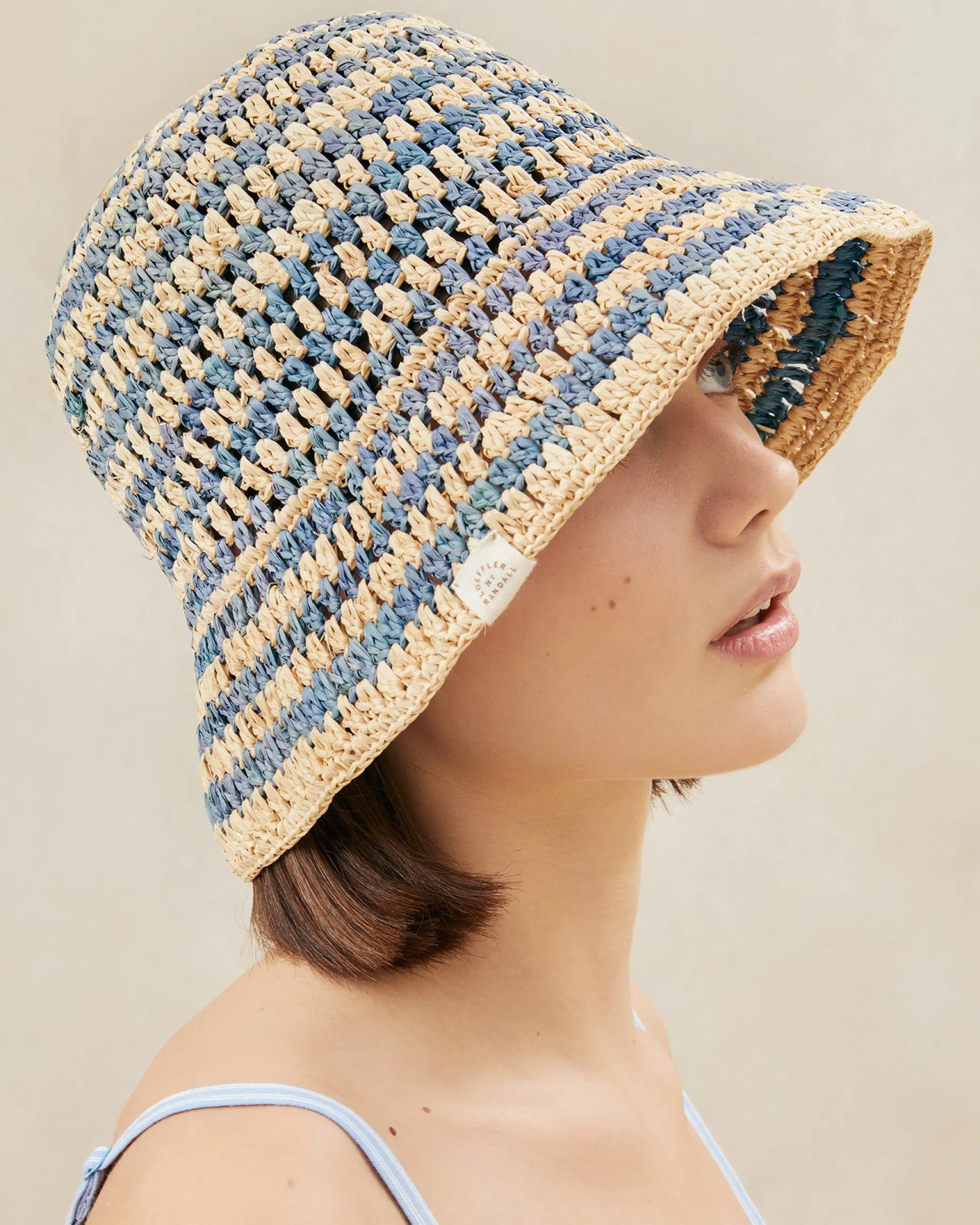 Jocelyn Blue/Natural Bucket Hat