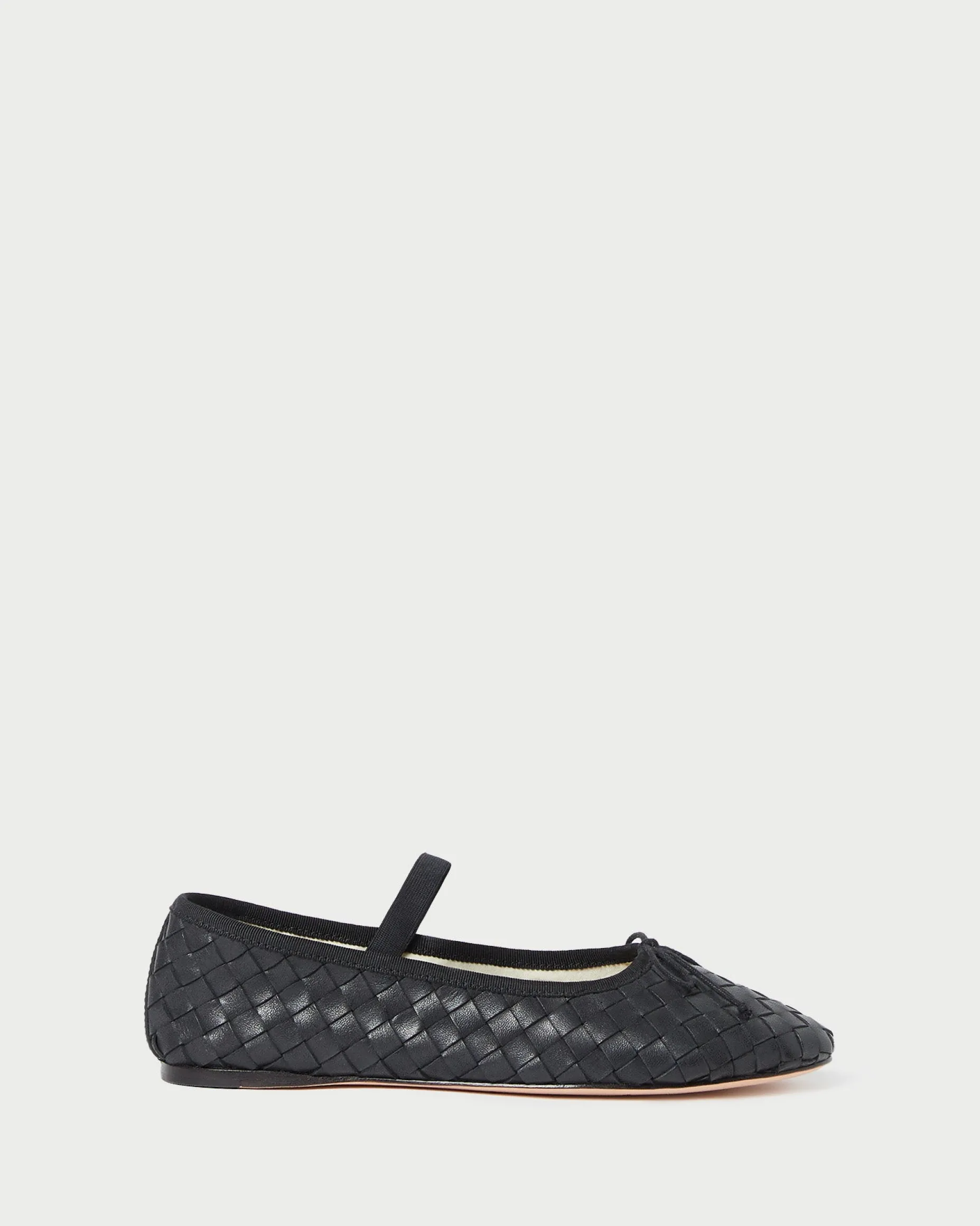 Leonie Black Woven Ballet Flat