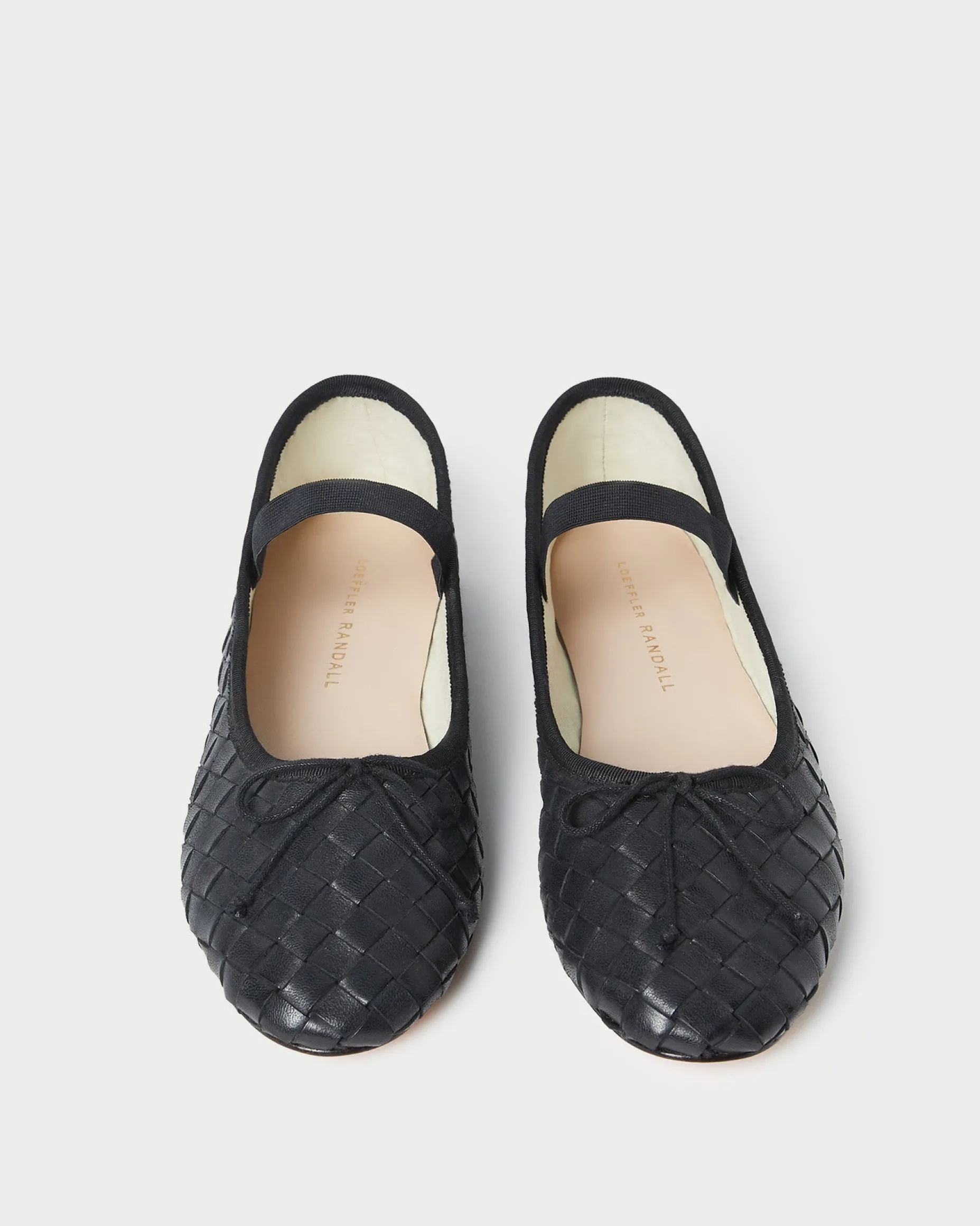 Leonie Black Woven Ballet Flat