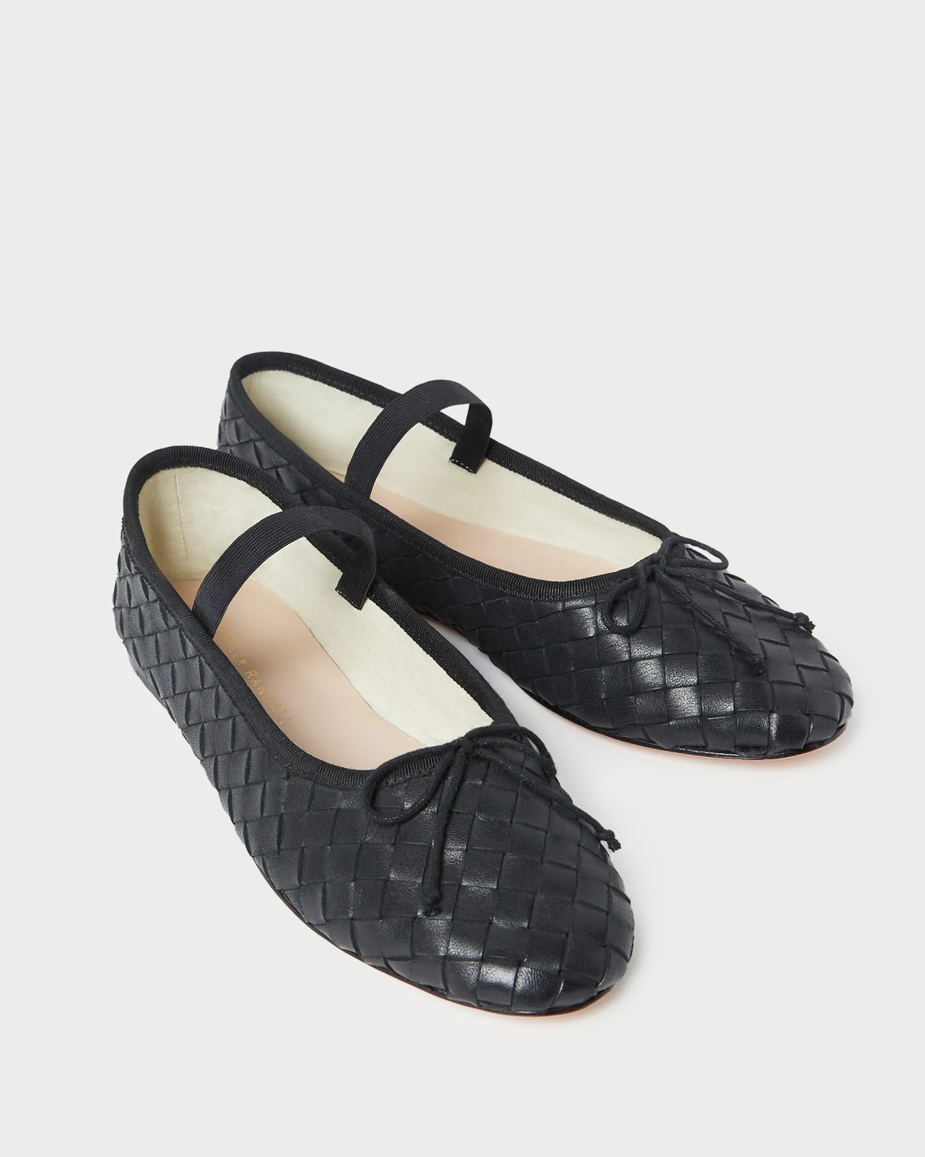 Leonie Black Woven Ballet Flat