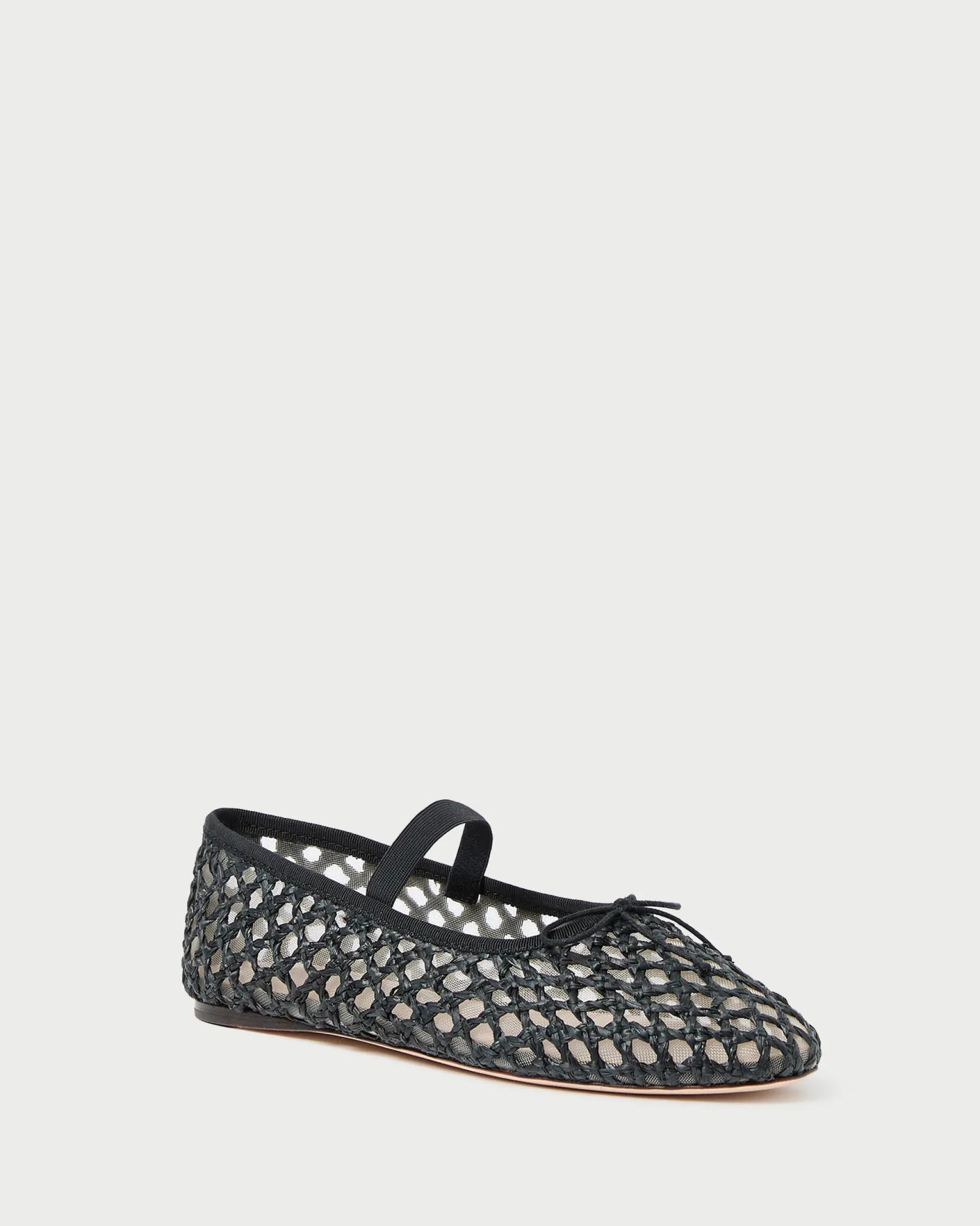 Leonie Black Woven Ballet Flat