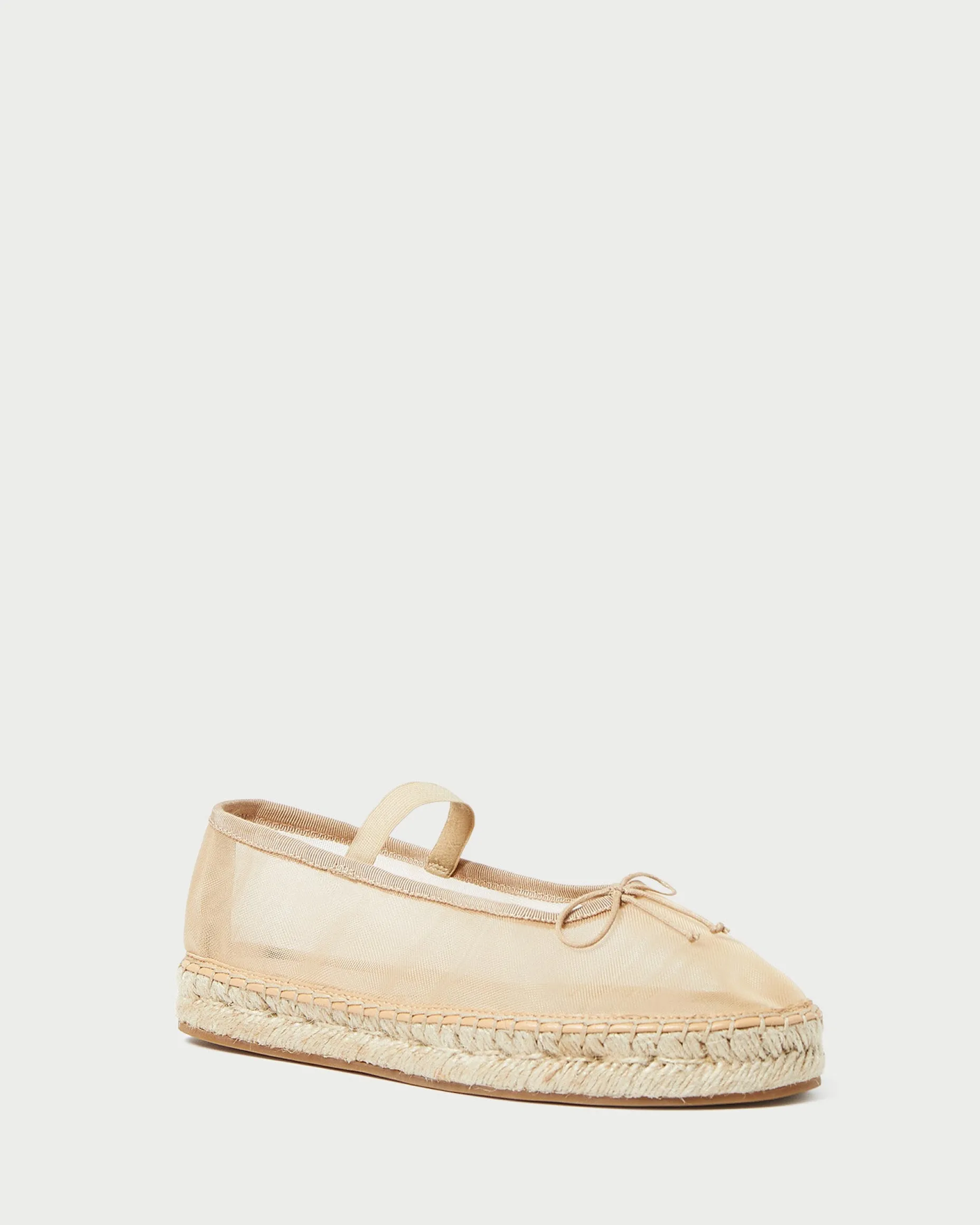 Kayla Caramel Mesh Ballet Espadrille