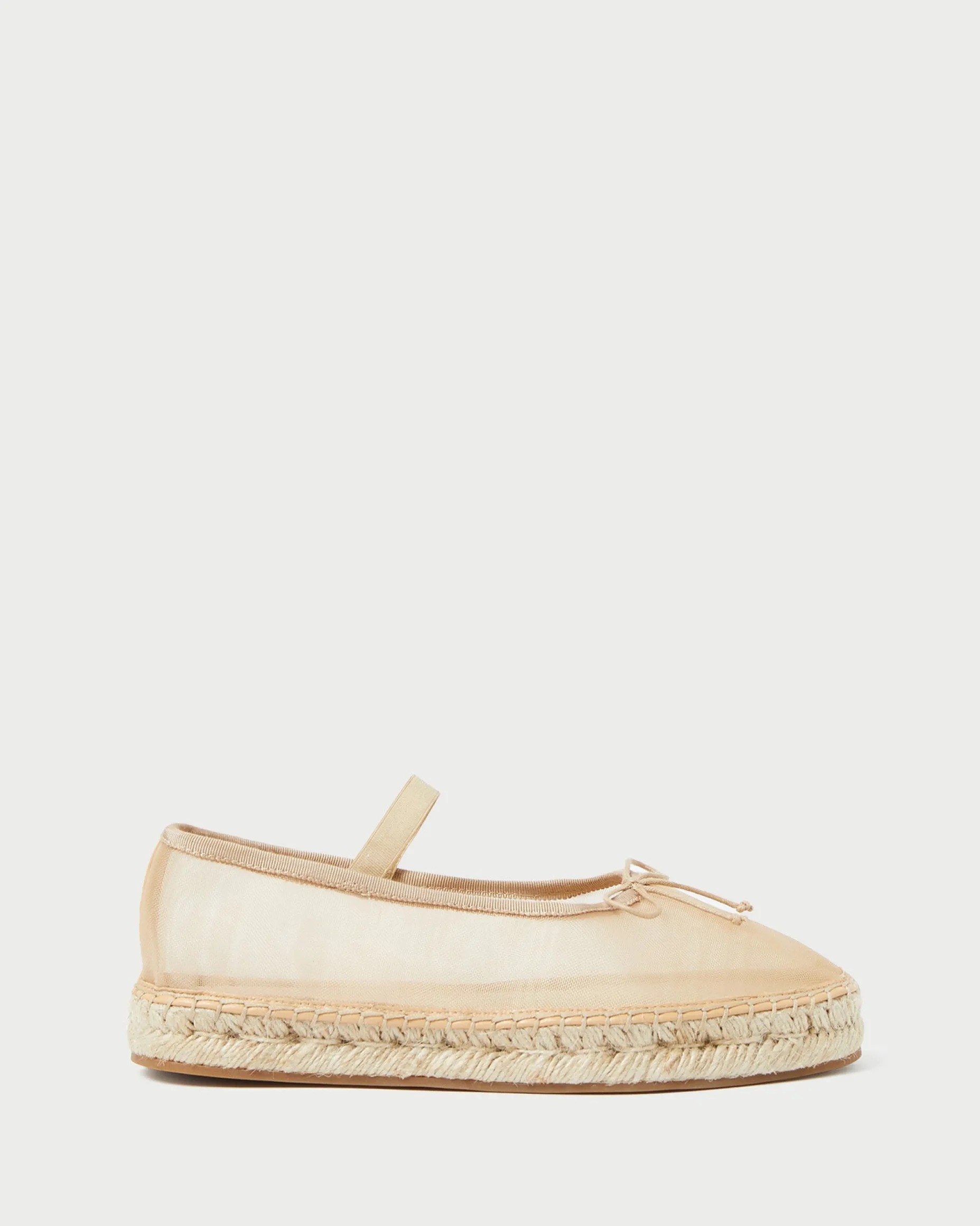 Kayla Caramel Mesh Ballet Espadrille
