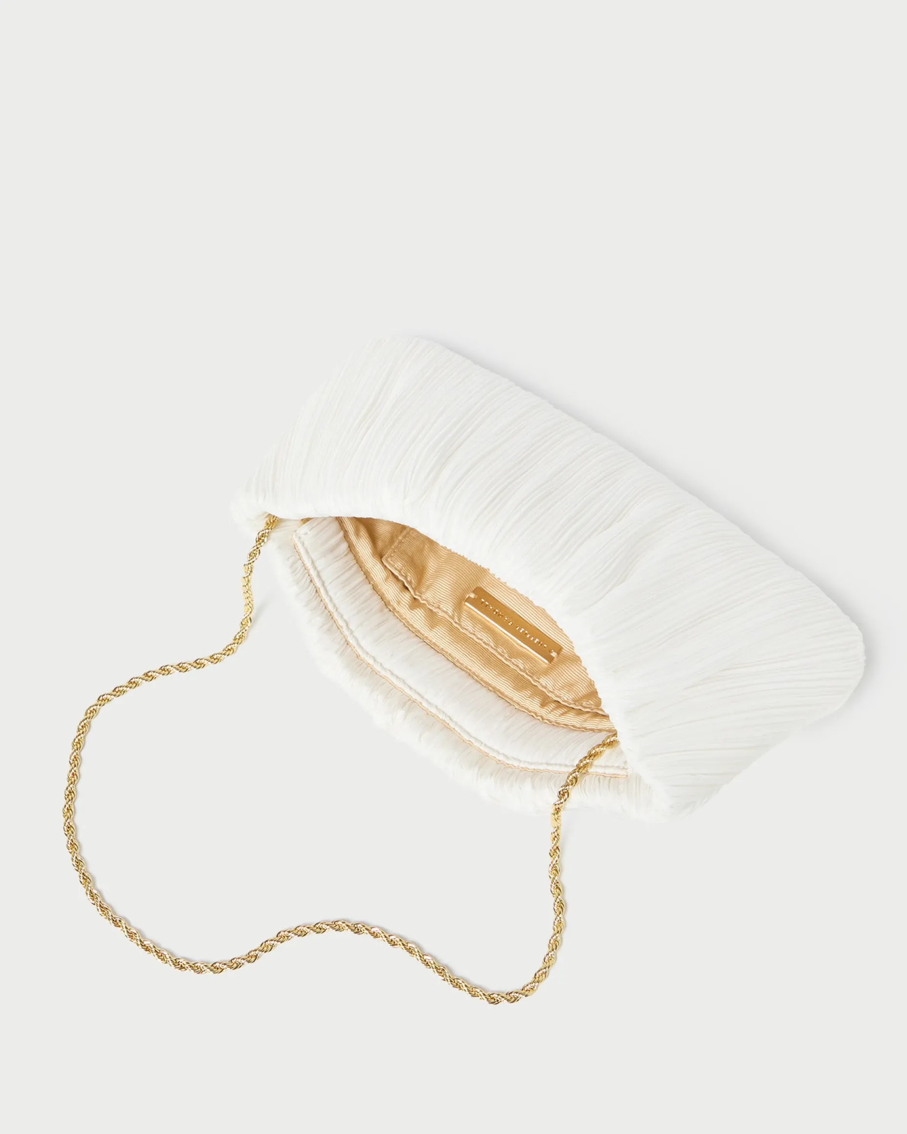 Brit Pearl Flat Pleated Clutch