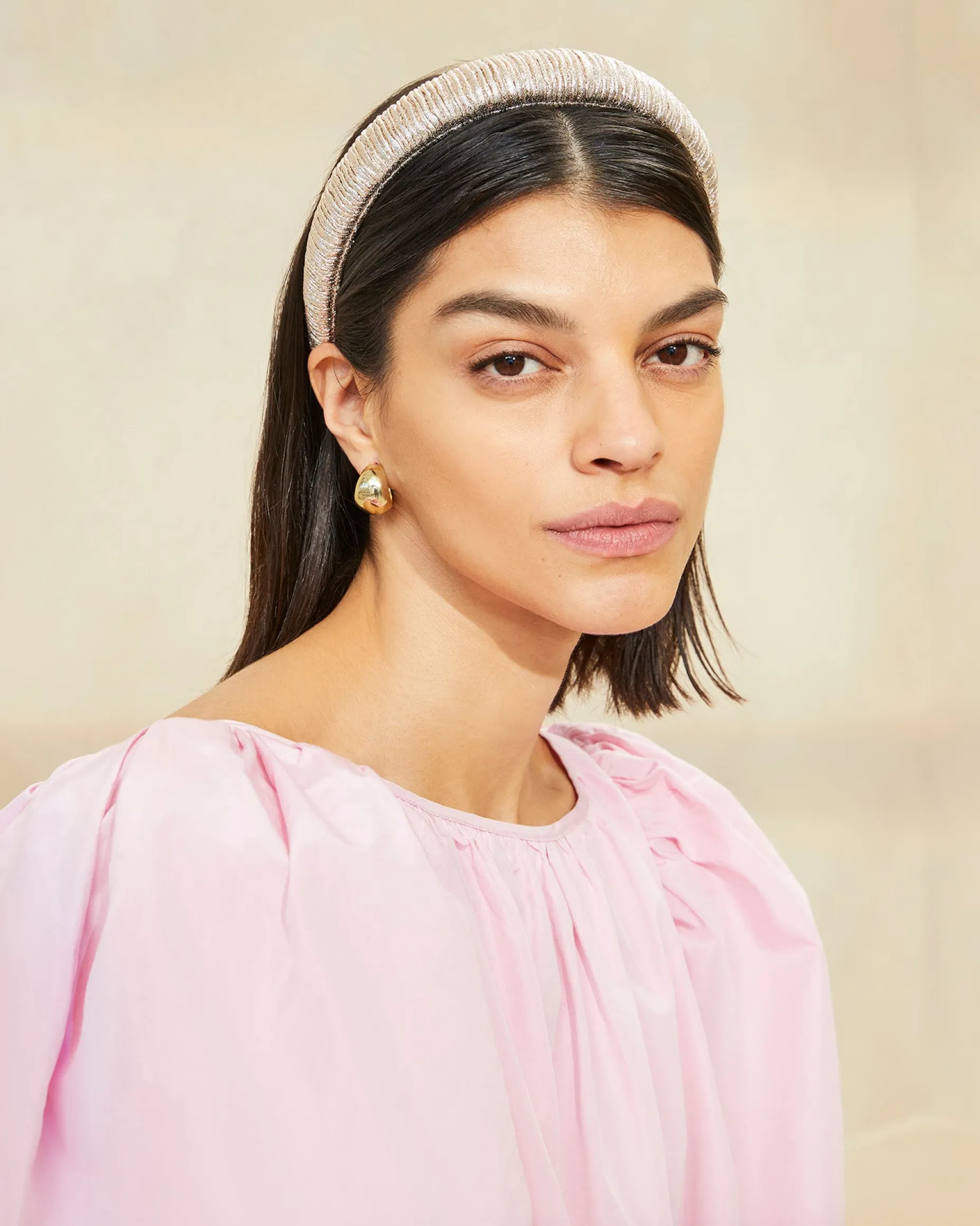 Marina Gold Puffy Headband