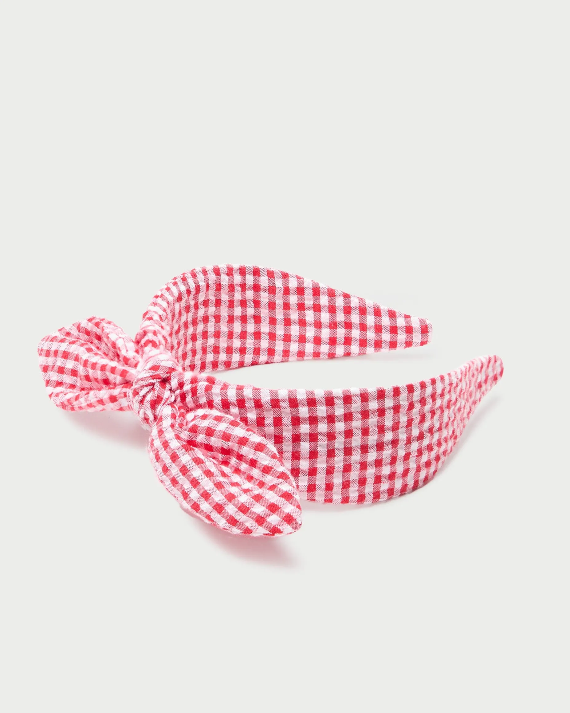 Meadow Red Gingham Knot Headband