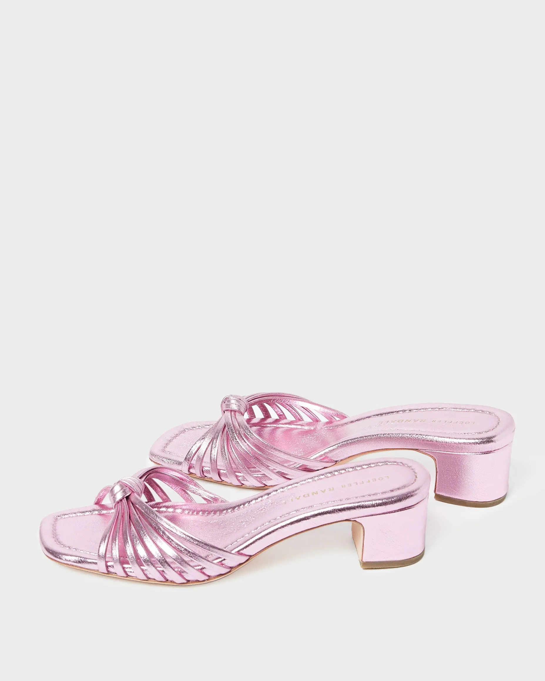 Hazel Pink Leather Knot Mule