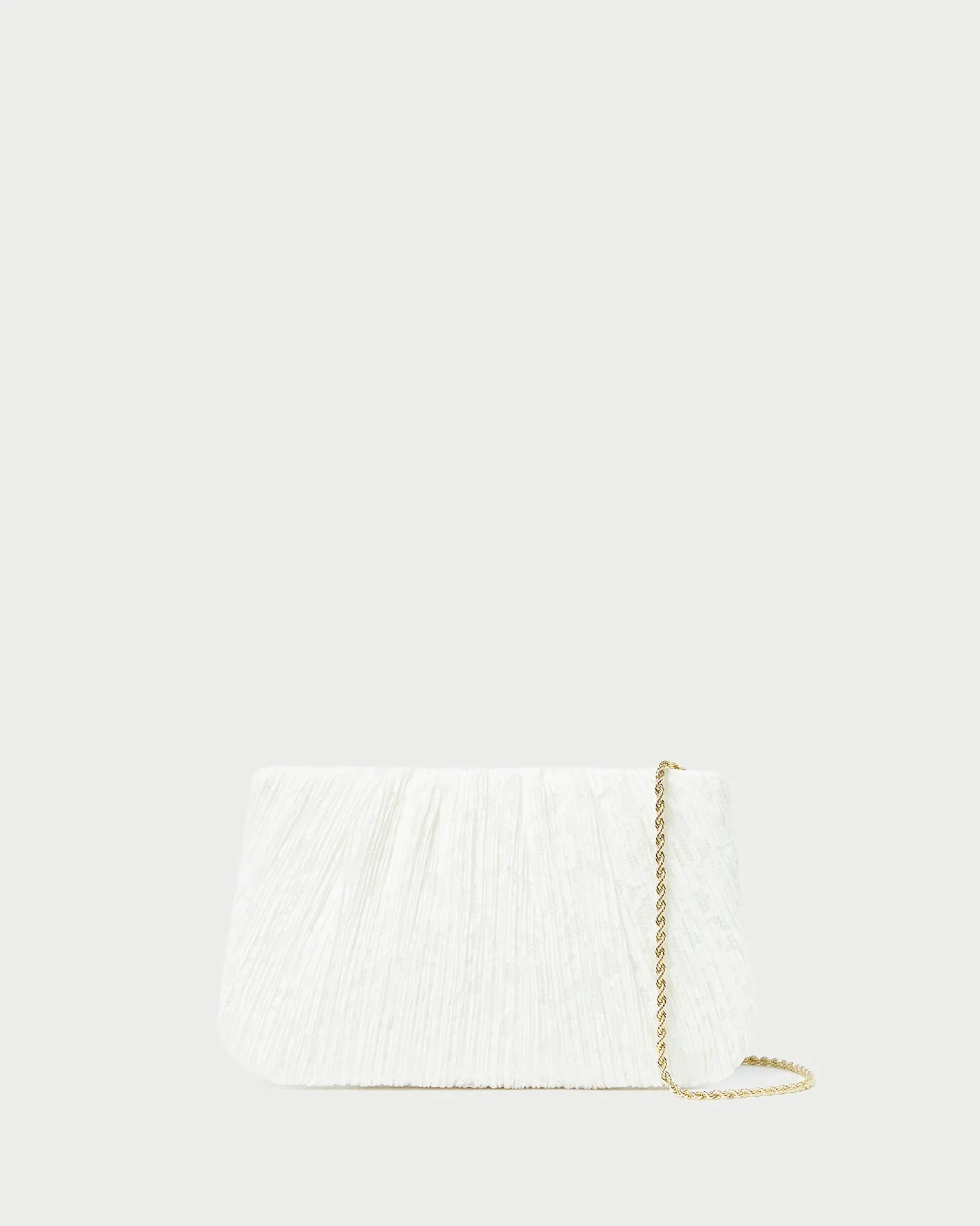 Brit Gold Lamé Pleated Clutch