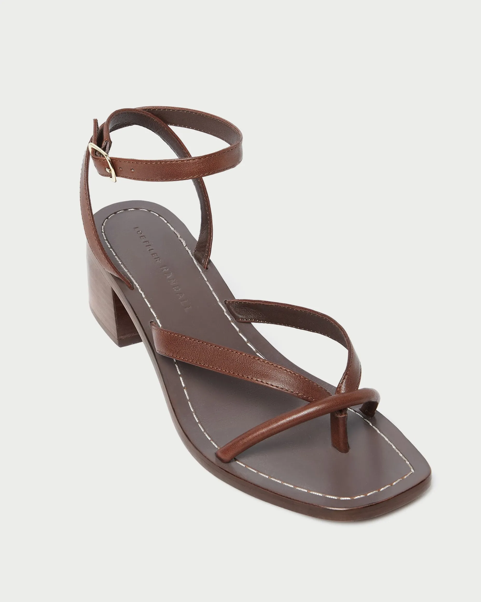 Eloise Espresso Leather Heeled Sandal