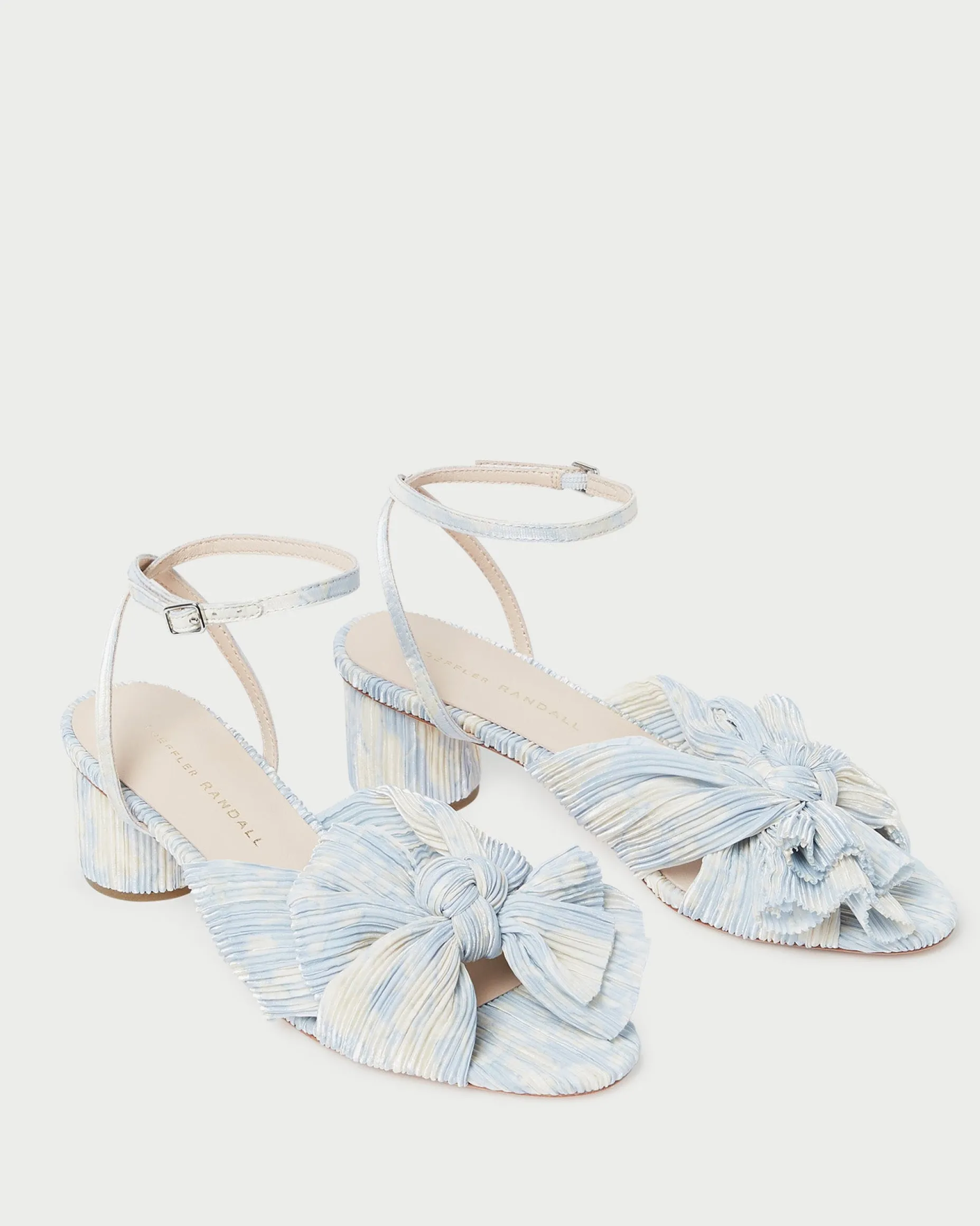 Dahlia Pearl Pleated Bow Heel