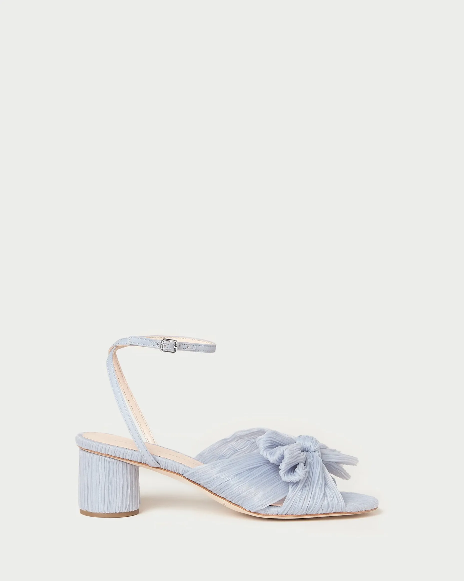 Dahlia Pearl Pleated Bow Heel