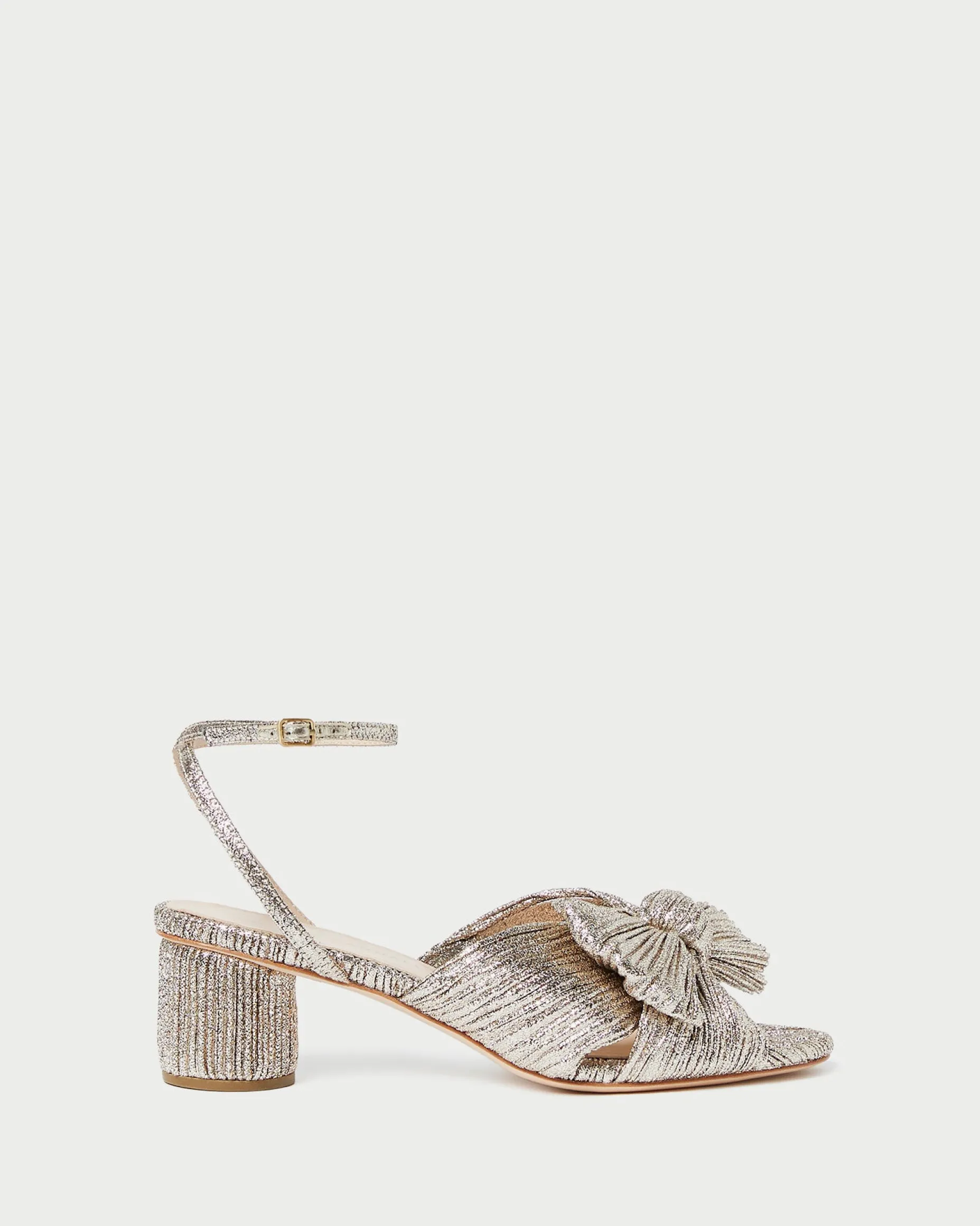Dahlia Pearl Pleated Bow Heel