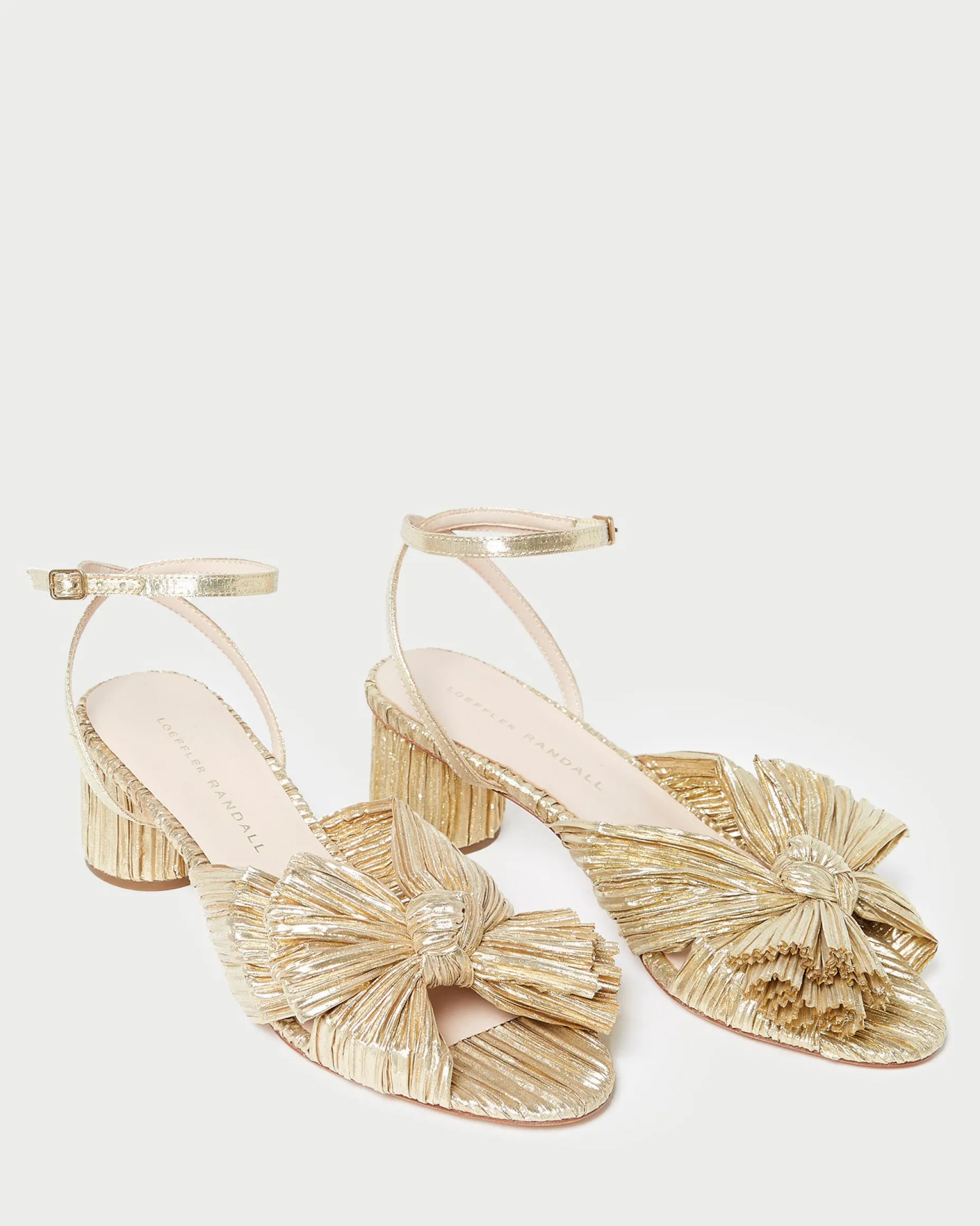 Dahlia Pearl Pleated Bow Heel