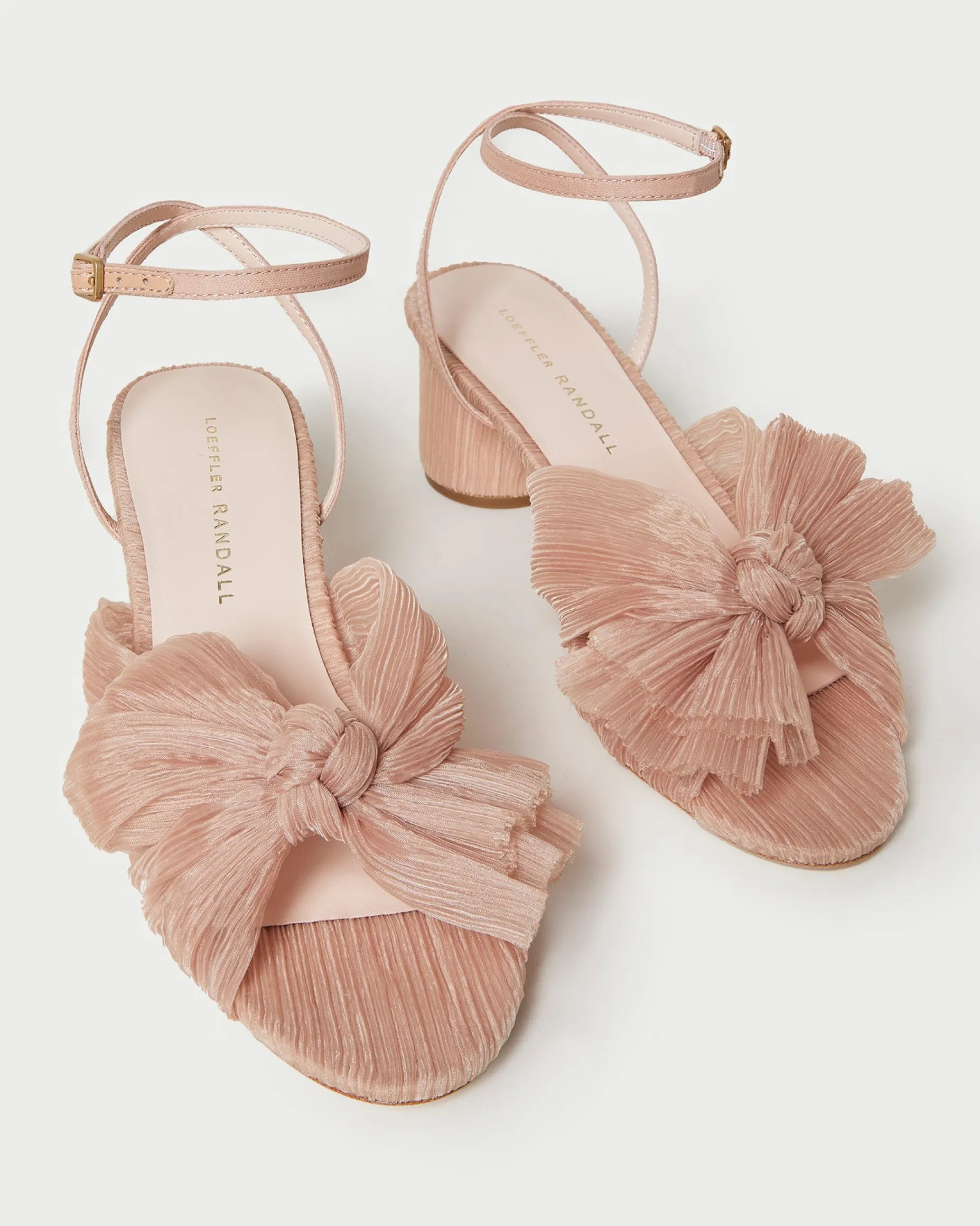Dahlia Pearl Pleated Bow Heel