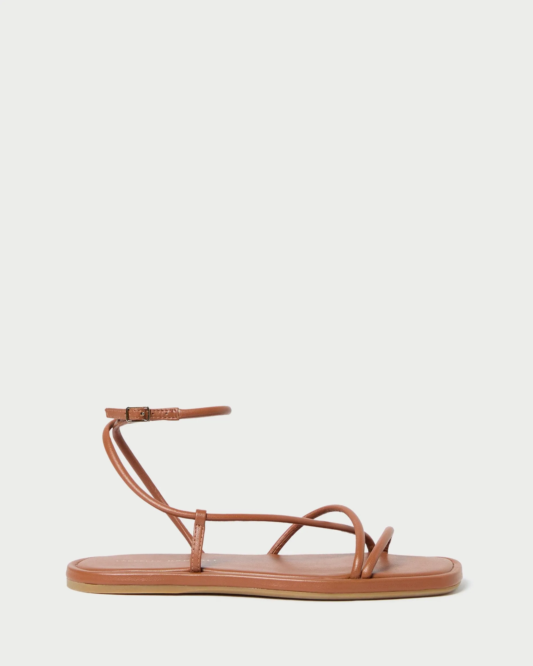Noor Timber Leather Flat Sandal
