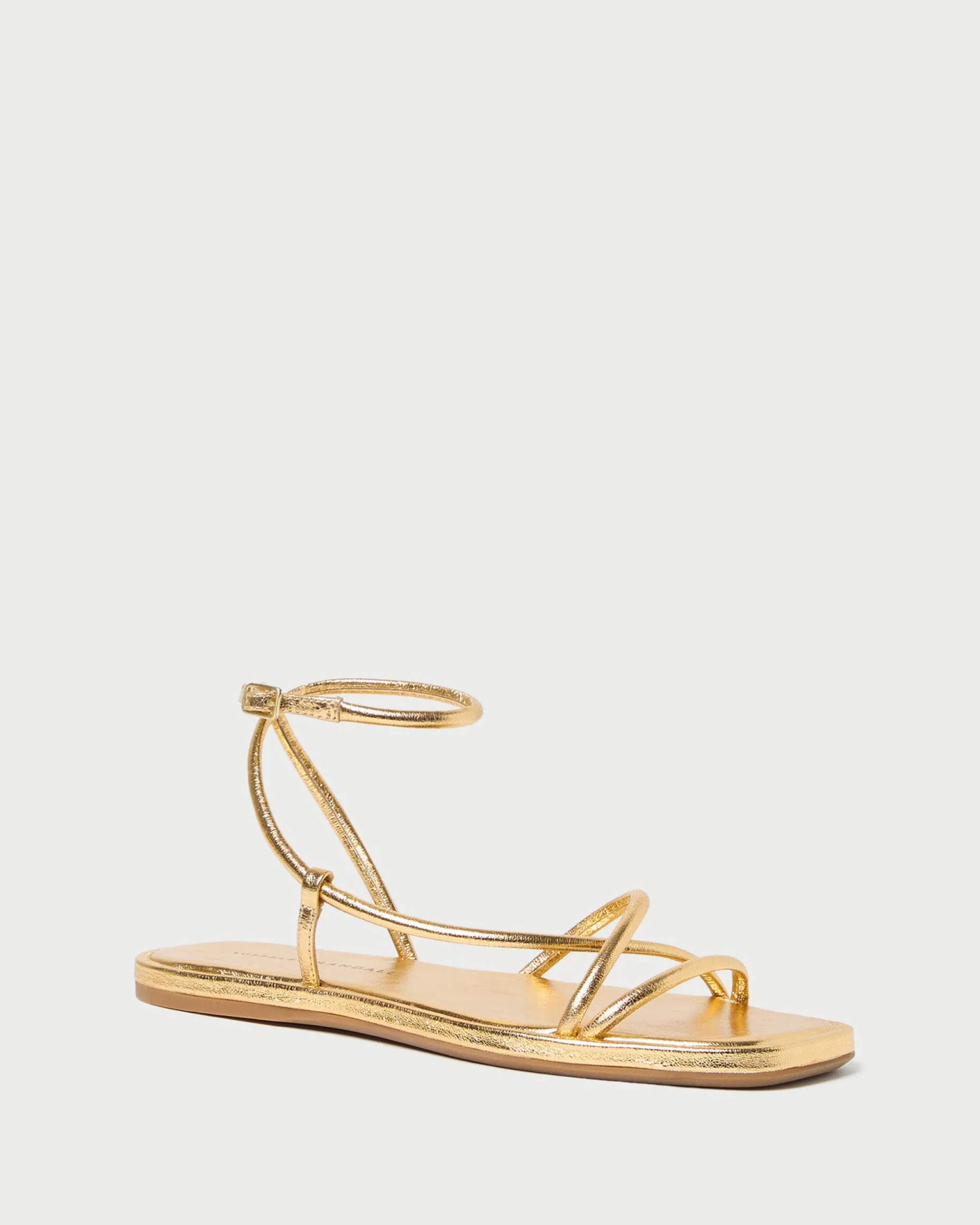 Noor Timber Leather Flat Sandal