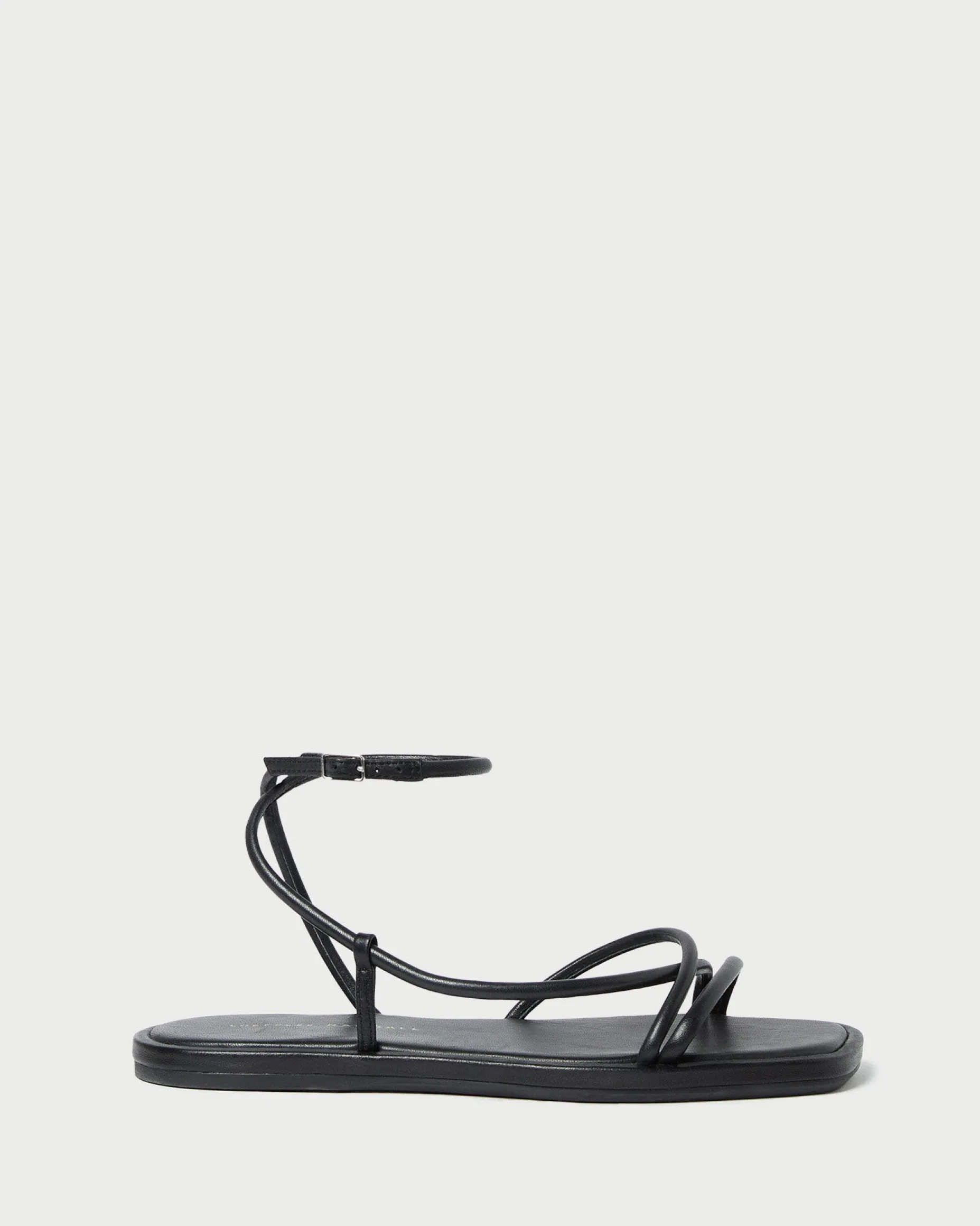 Noor Timber Leather Flat Sandal