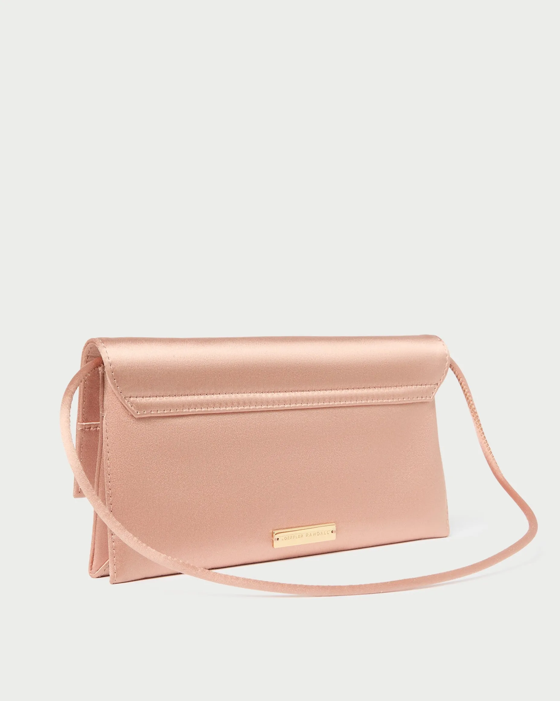 Charlee Blush Satin Shoulder Bag