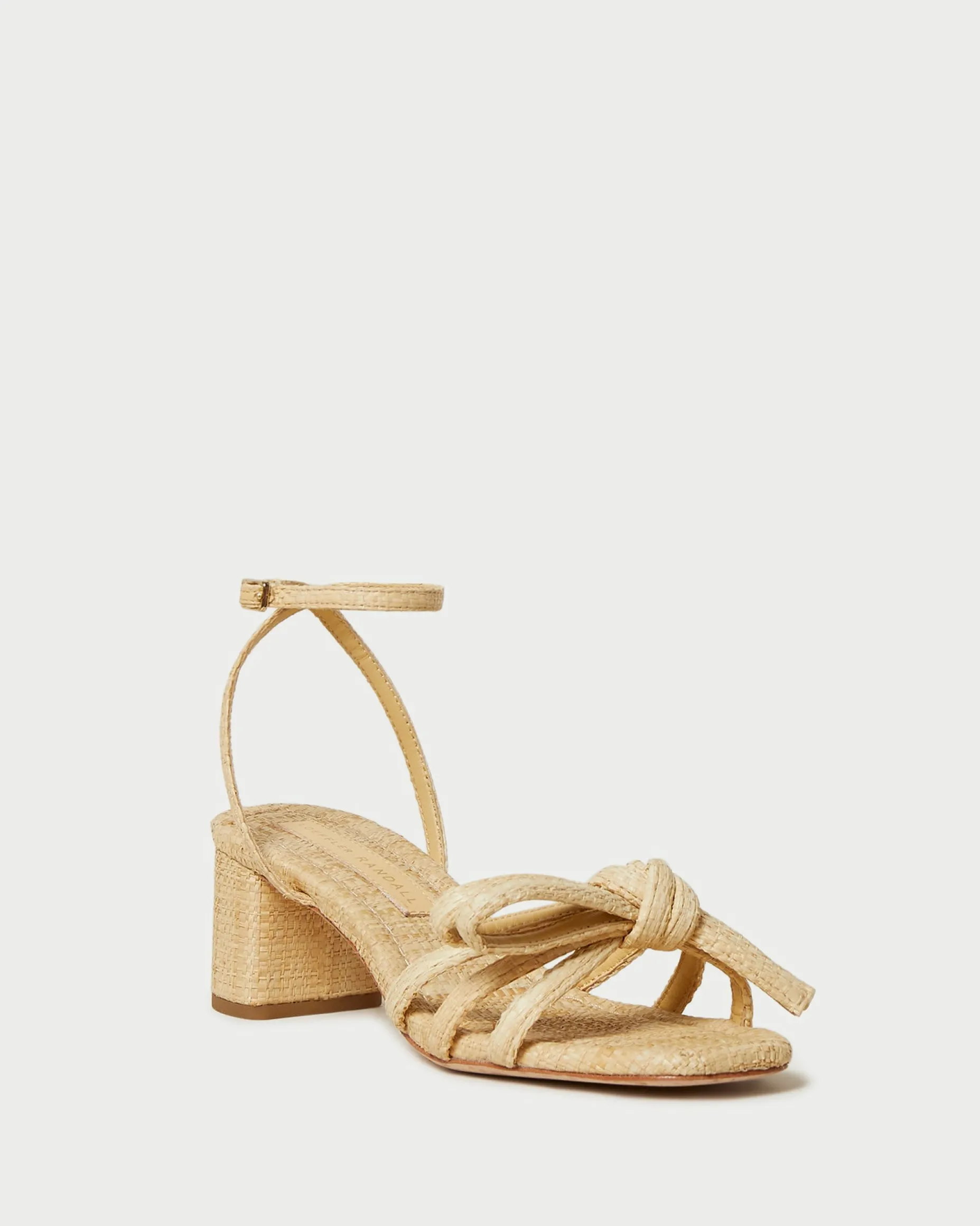 Mikel Cappuccino Bow Mid-Heel Sandal