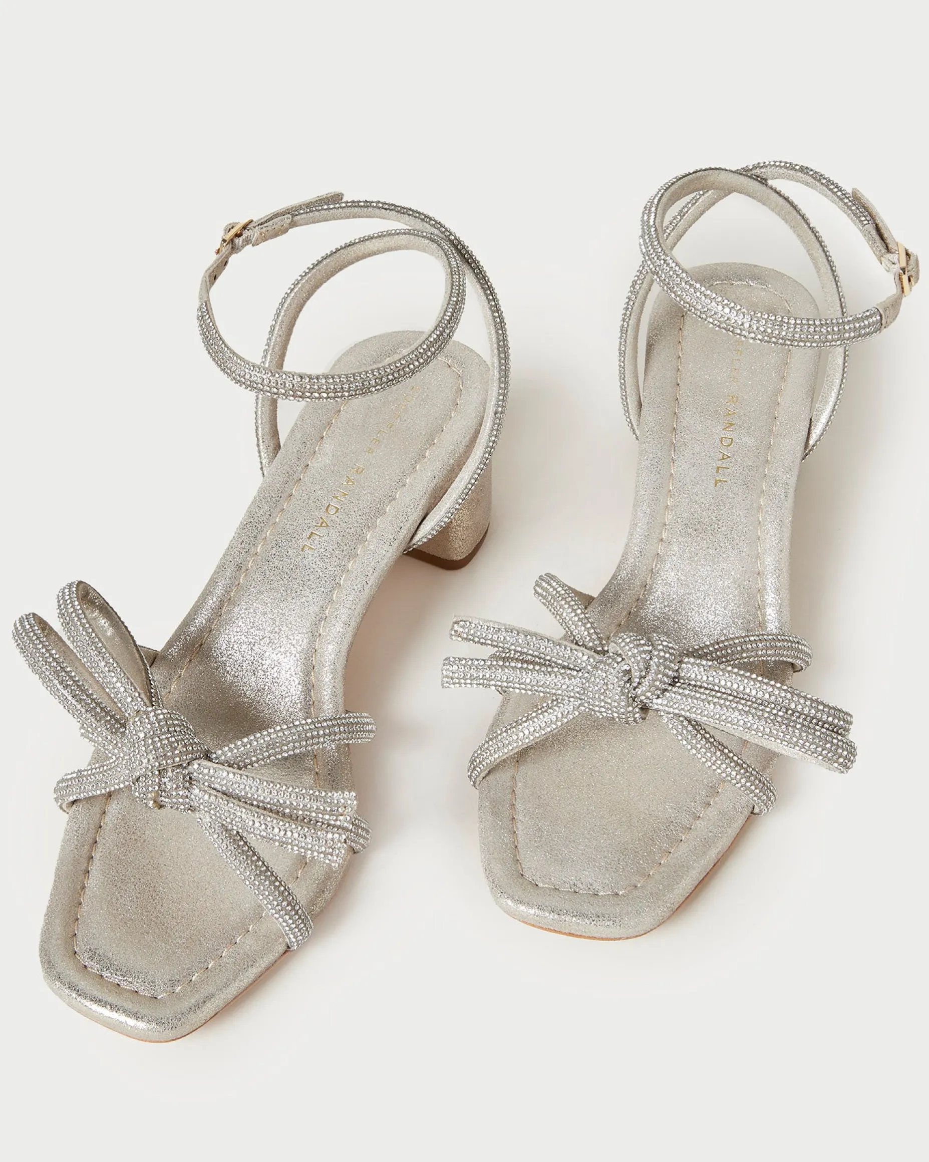 Mikel Cappuccino Bow Mid-Heel Sandal