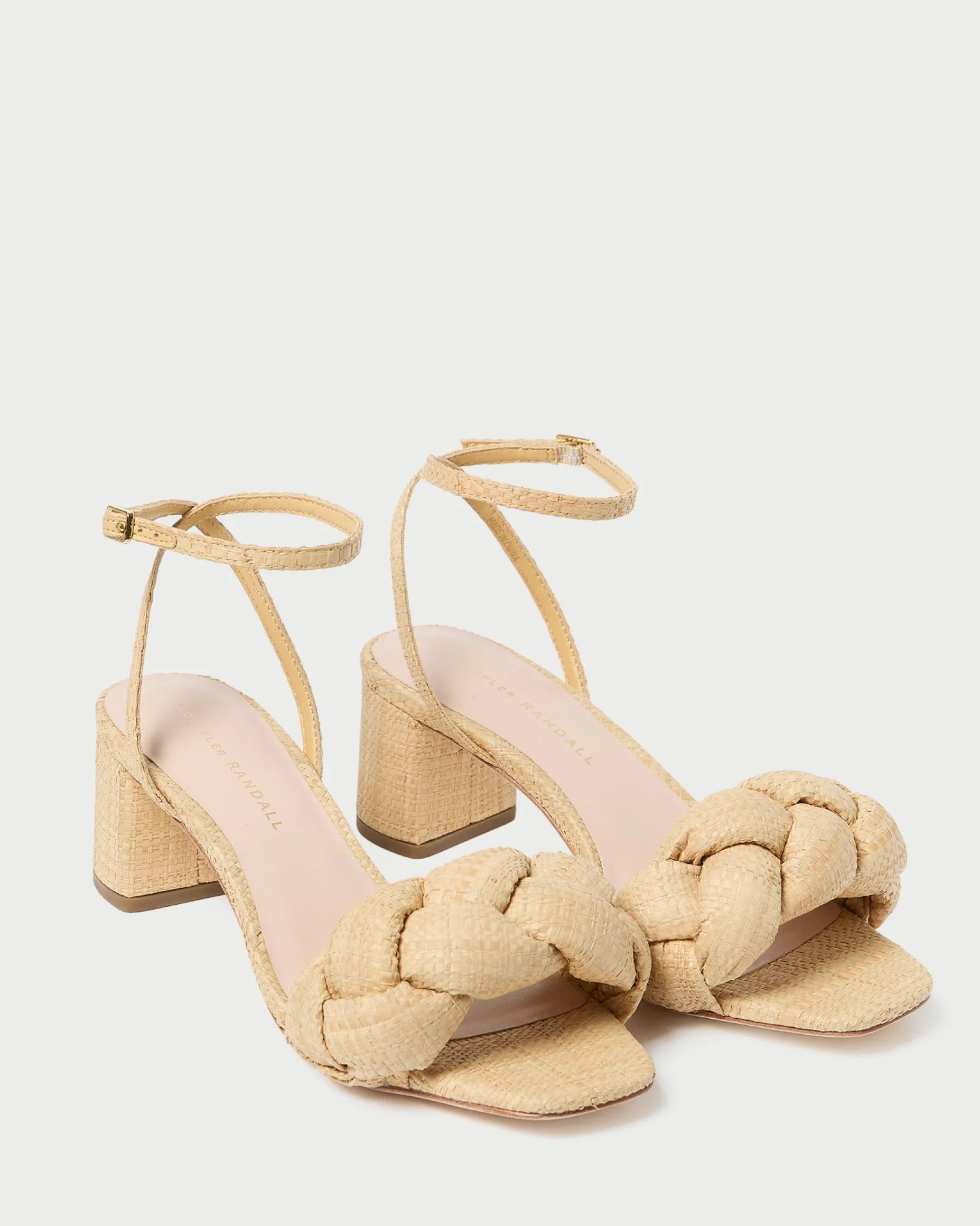 Avril Natural Raffia Heeled Sandal