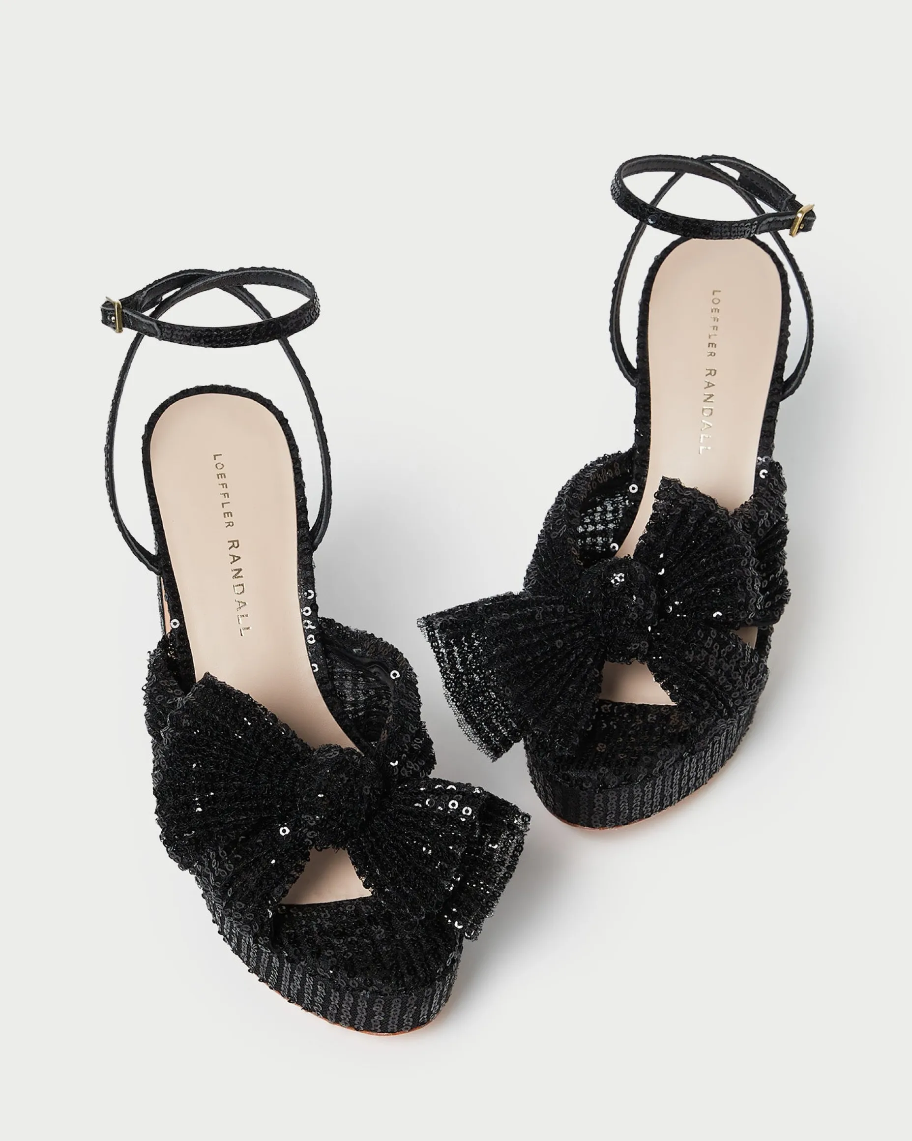 Natalia Platinum Platform Bow Heel