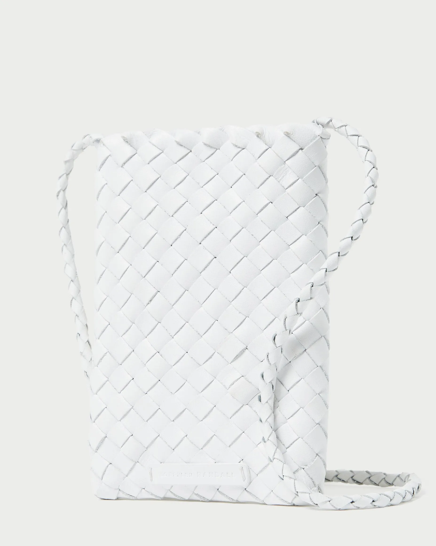 Grace White Woven Crossbody