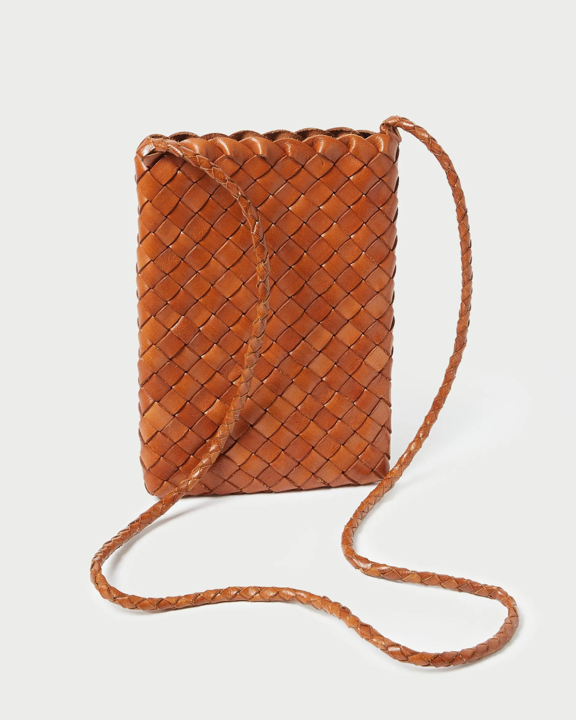Grace White Woven Crossbody
