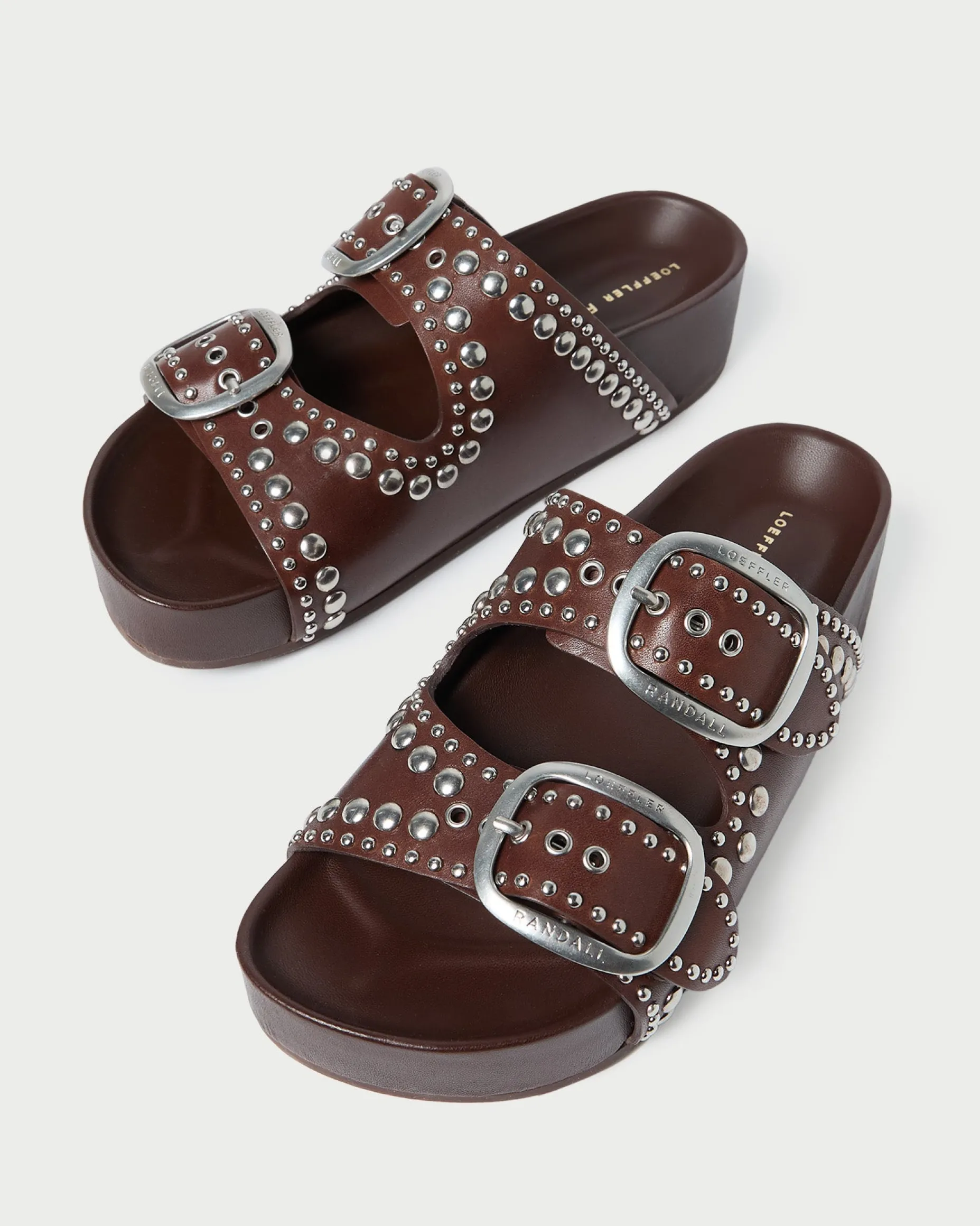 Jack Espresso Leather Studded Sandal