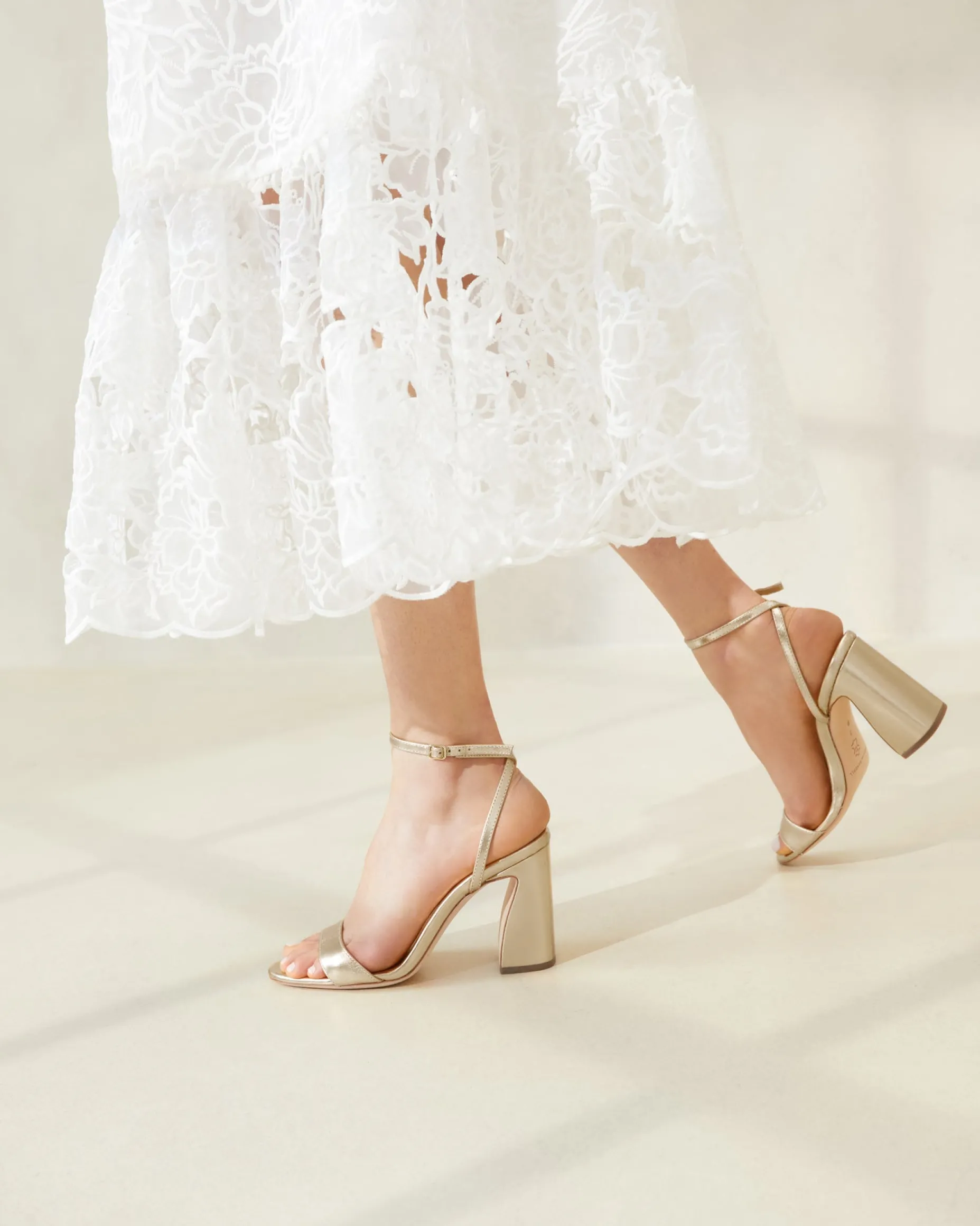 Malia Cream Curved-Heel Sandal
