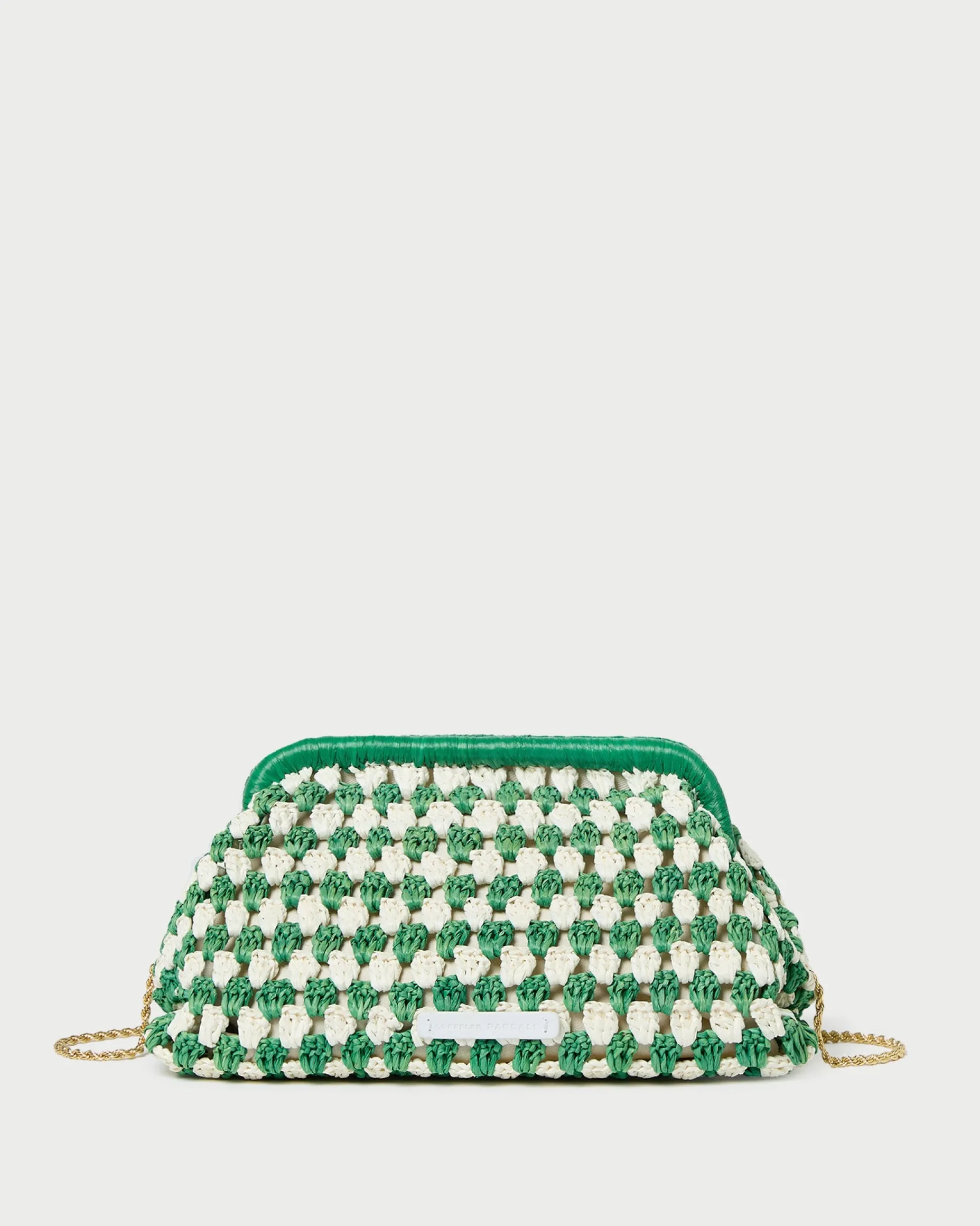 Glenda Green/Cream Crochet Clutch