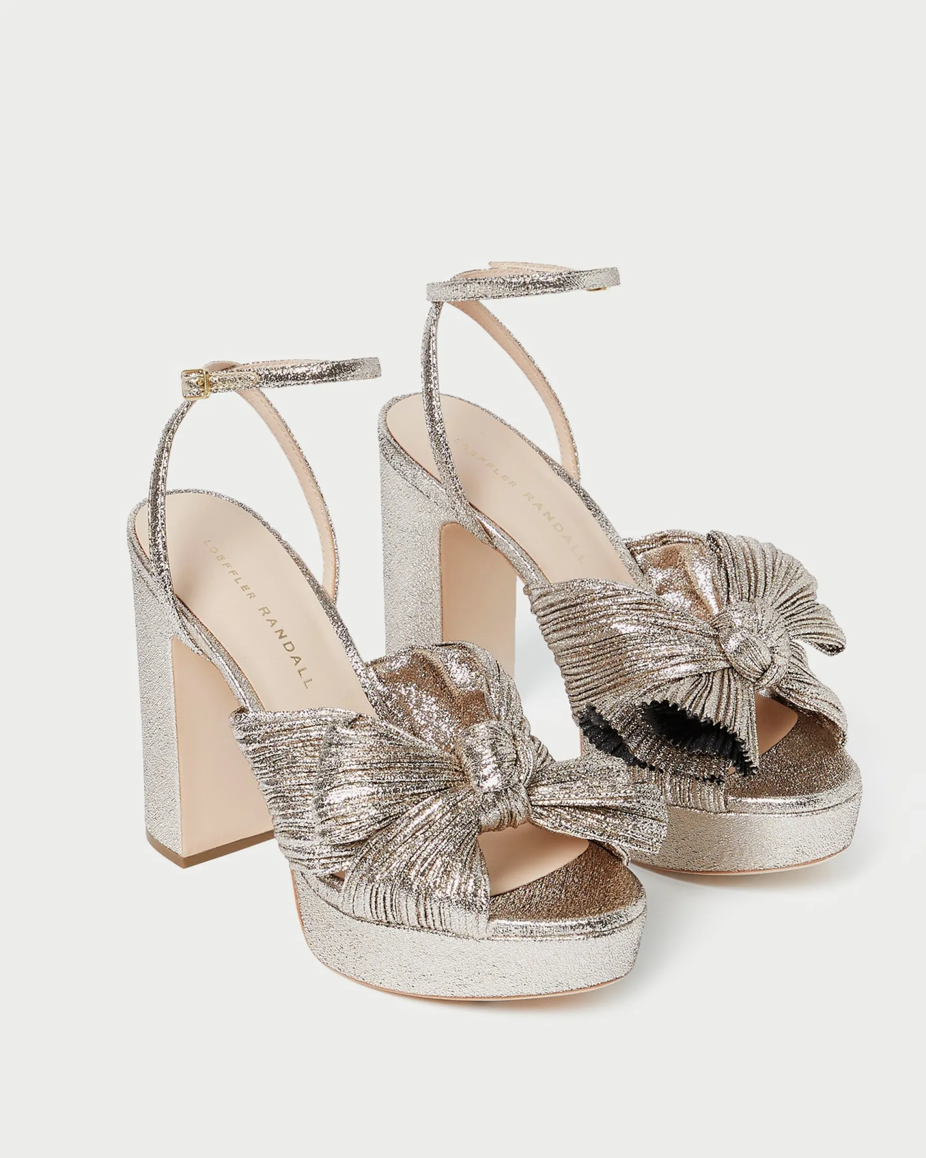 Natalia White Lace Bow Heel