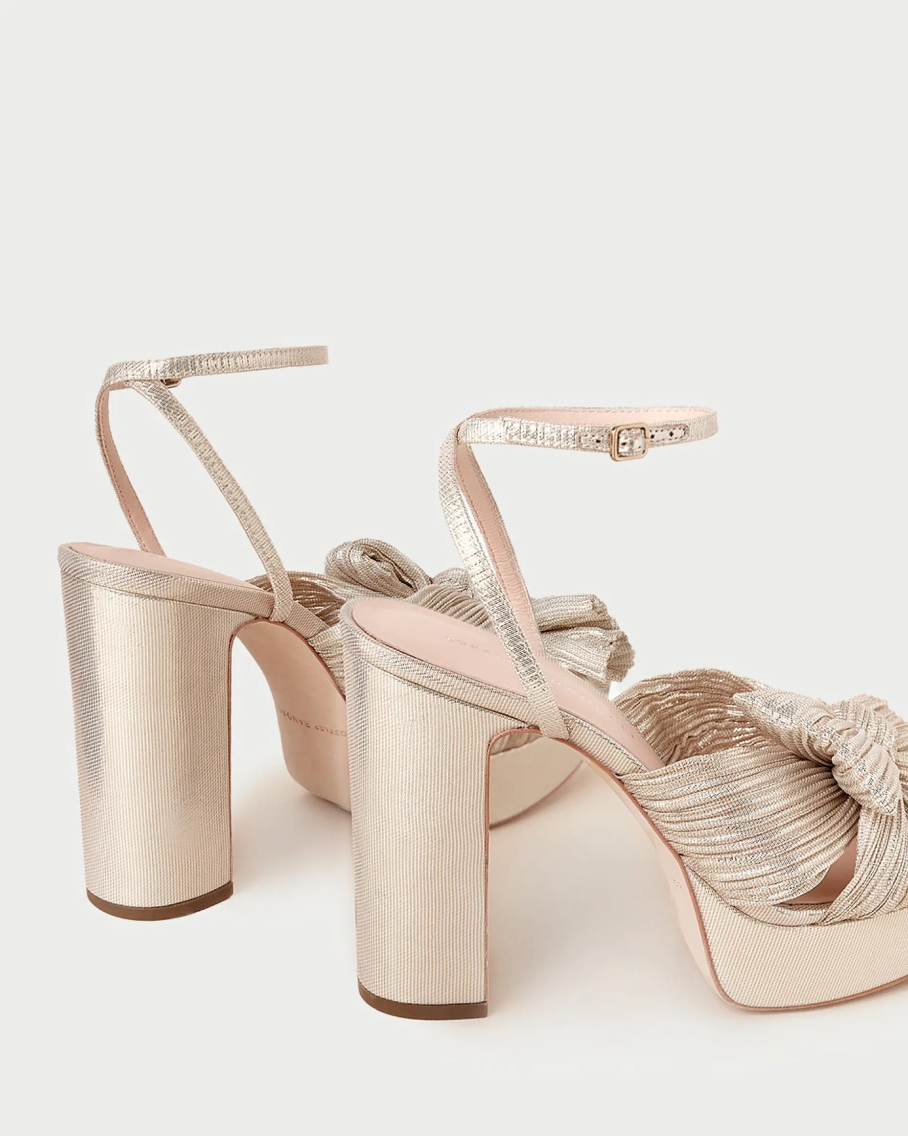 Natalia White Lace Bow Heel