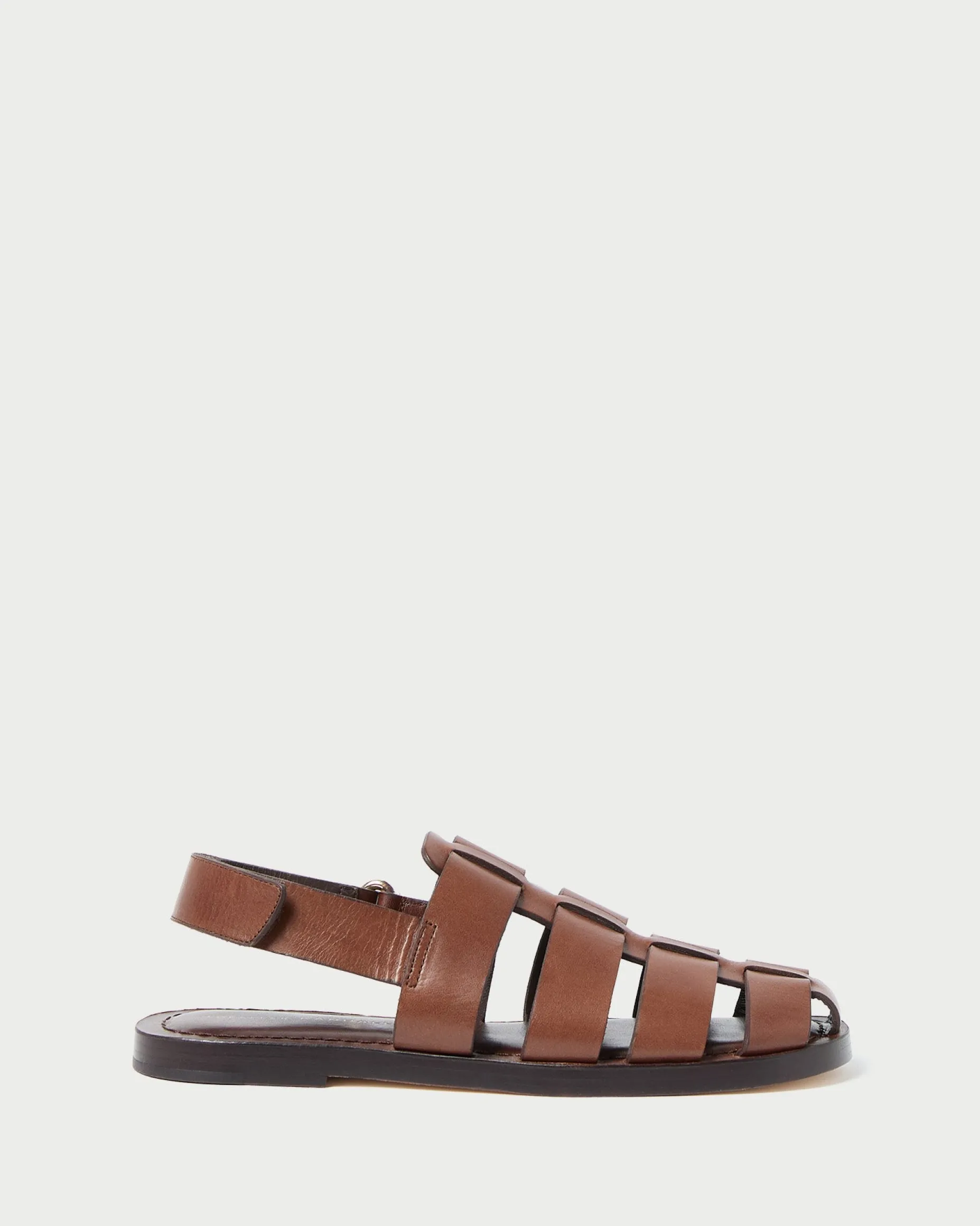 Sawyer Espresso Leather Caged Sandal