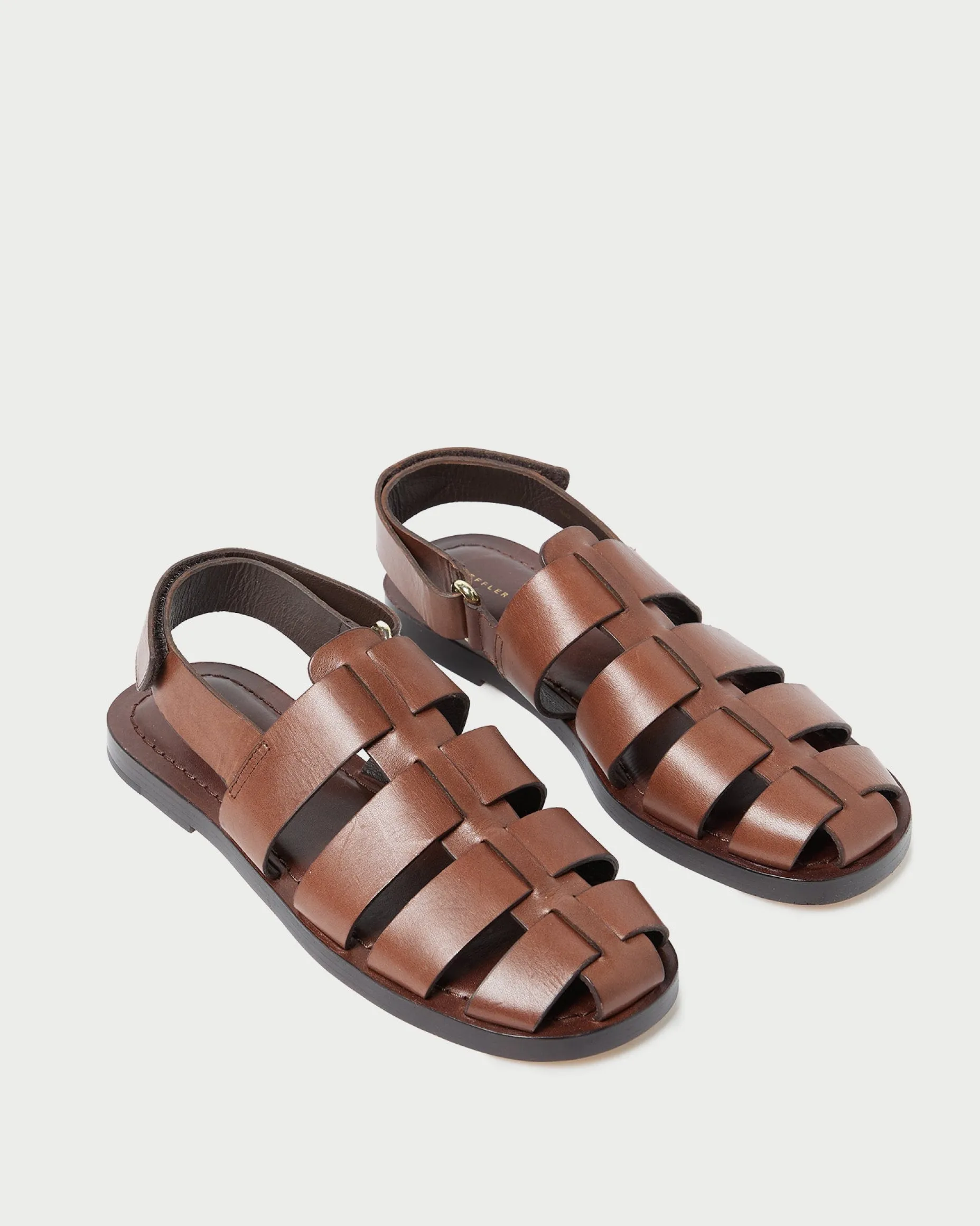 Sawyer Espresso Leather Caged Sandal