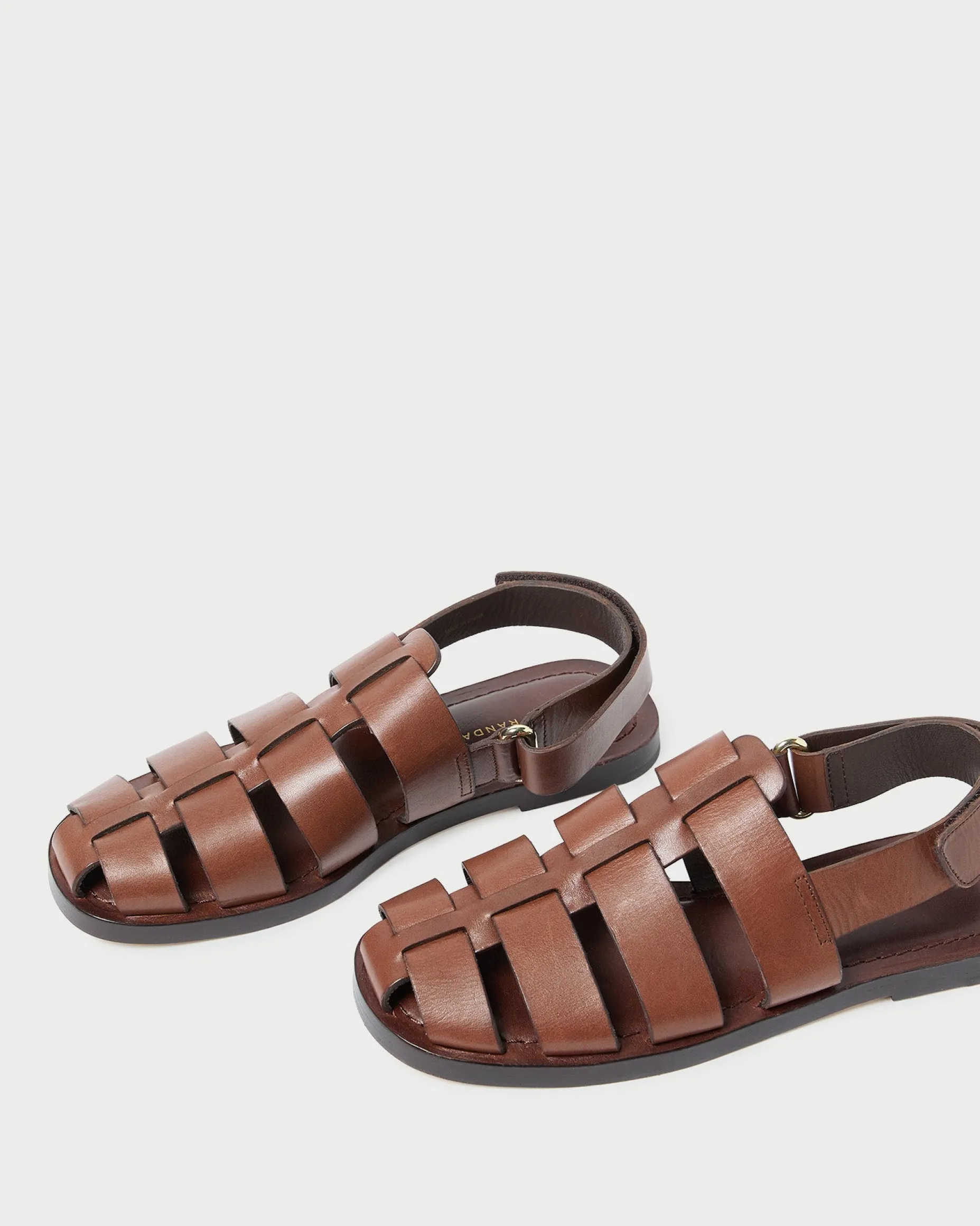 Sawyer Espresso Leather Caged Sandal